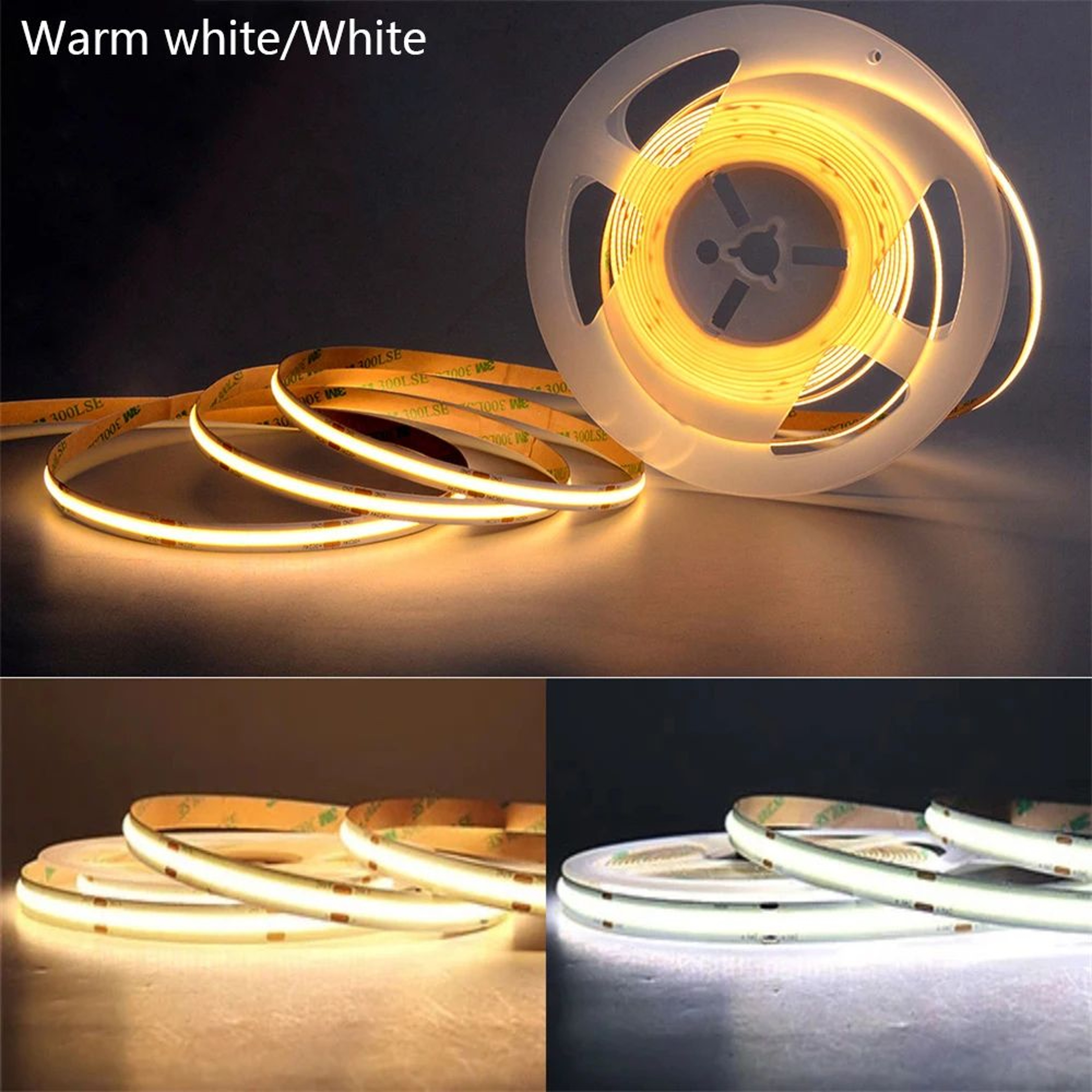 5V USB COB LED Strip Light With 3Key Dimmer For TV Mirror And Cabinet 2