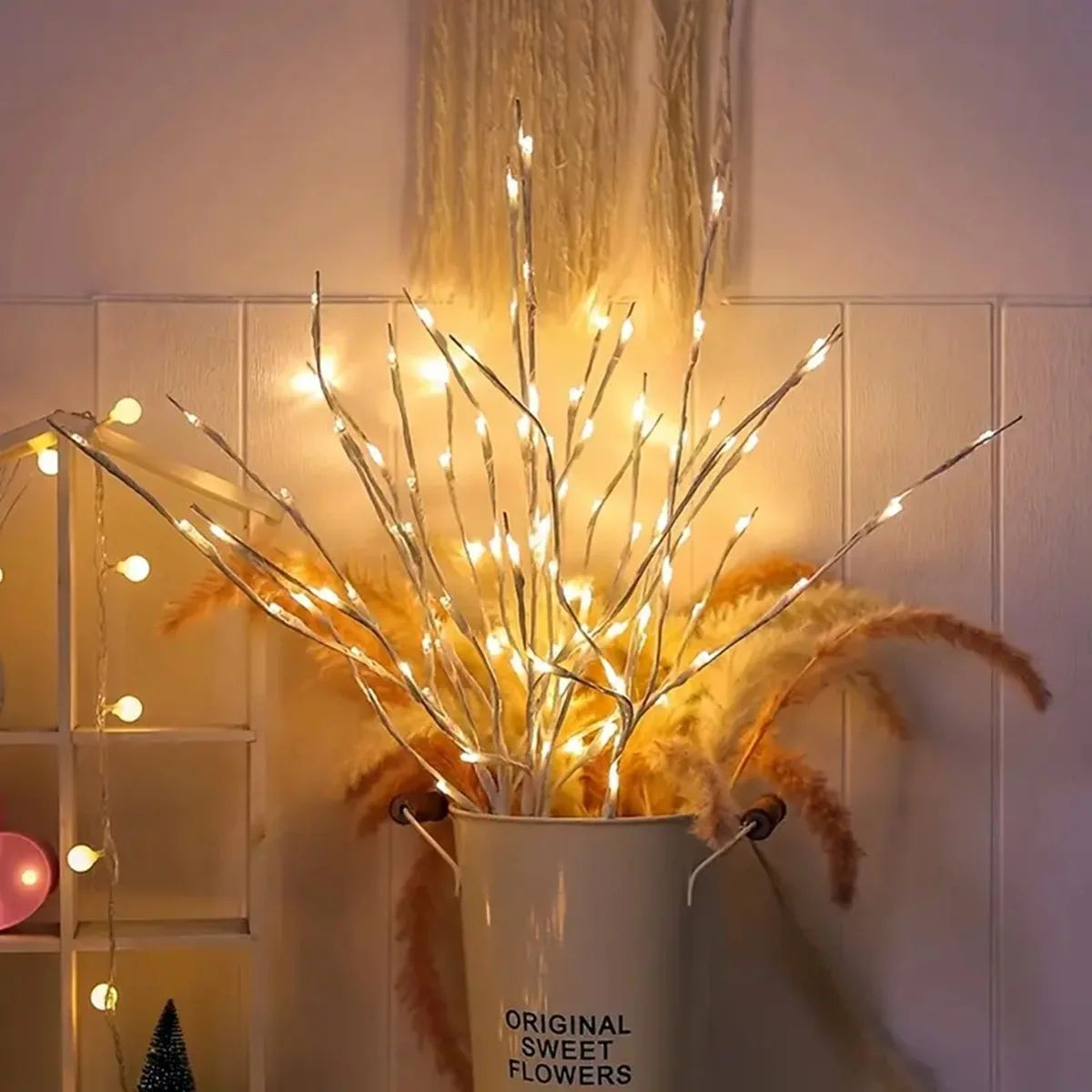 White Birch Branch LED Light Battery Operated 20 LED Decorative Twig Light 4