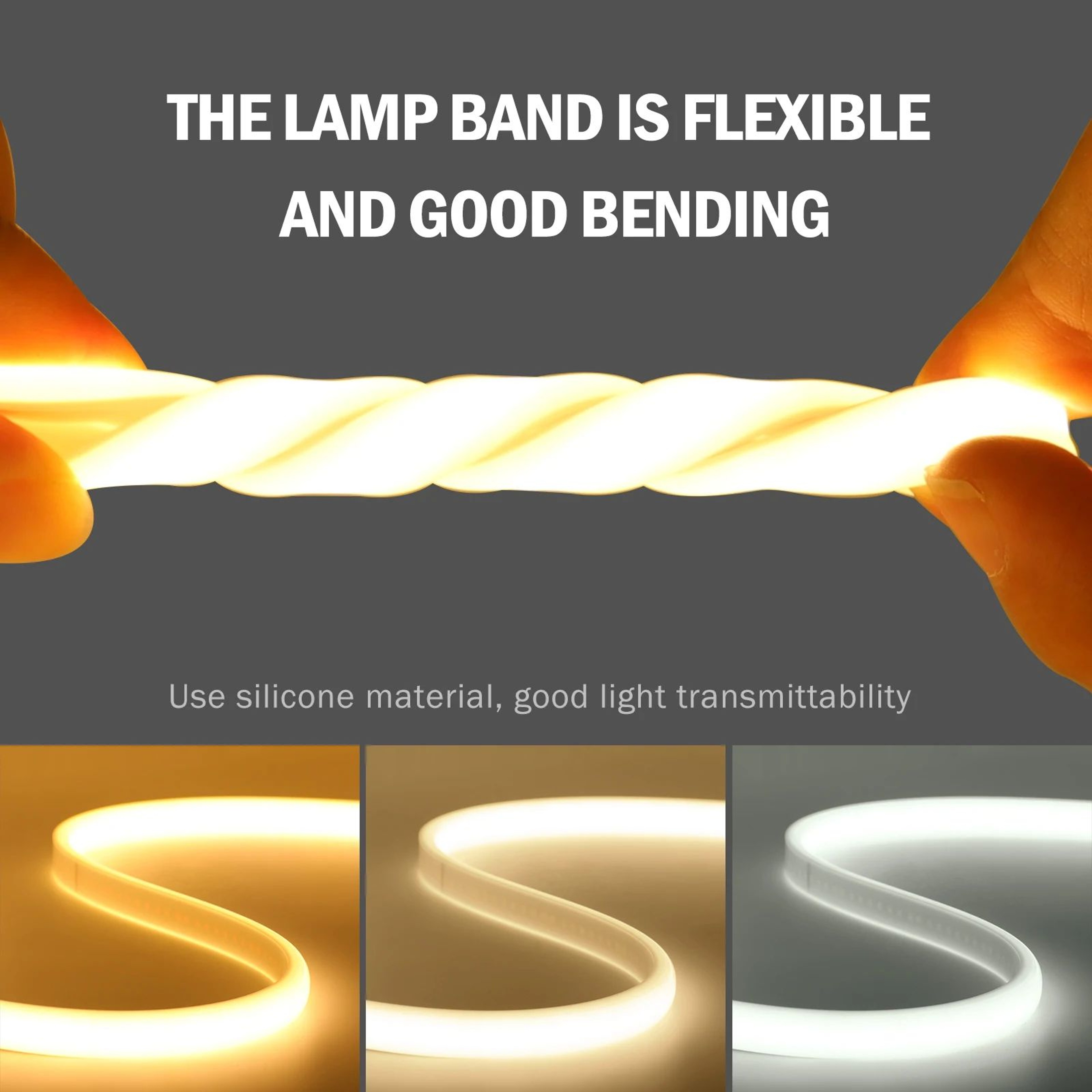 220V COB LED Strip Light 288 LEDsM IP65 Waterproof Dimmable Indoor Outdoor Lighting 2