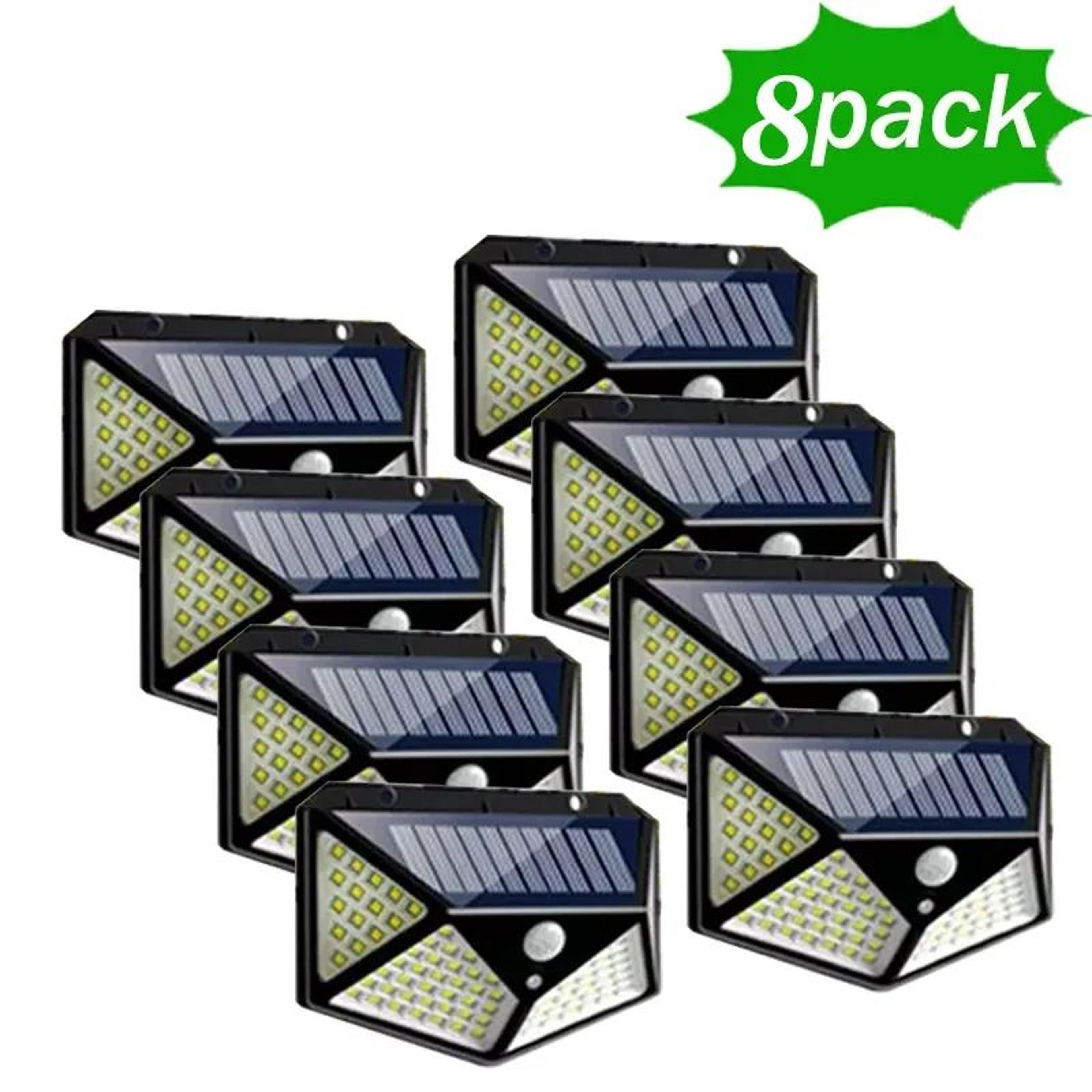 100 LED Solar Motion Sensor Wall Lights 12 Pack  Waterproof Outdoor Security Lights 9
