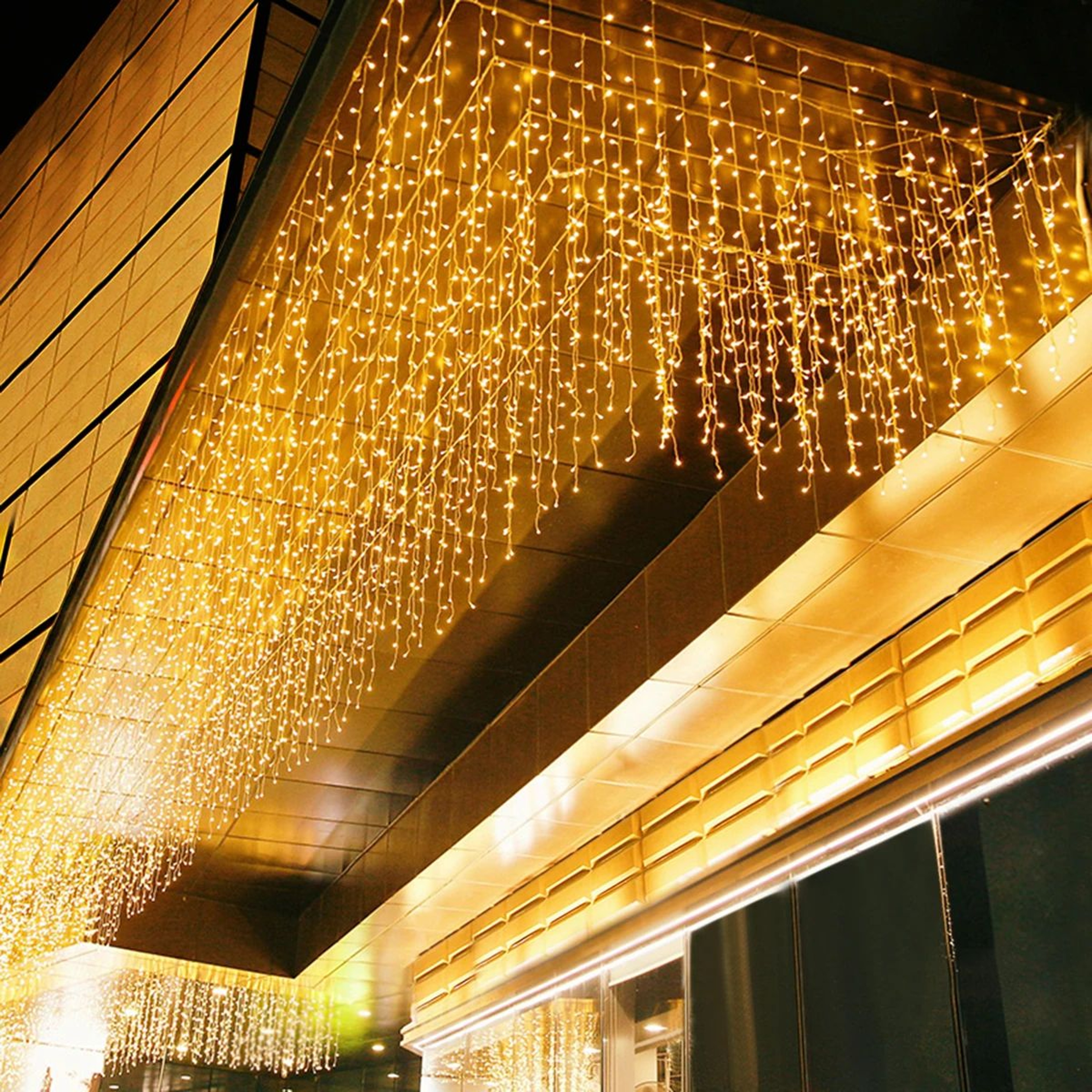 5M LED Icicle String Lights 96 LED 8 Modes Outdoor Christmas Eaves Garland 0