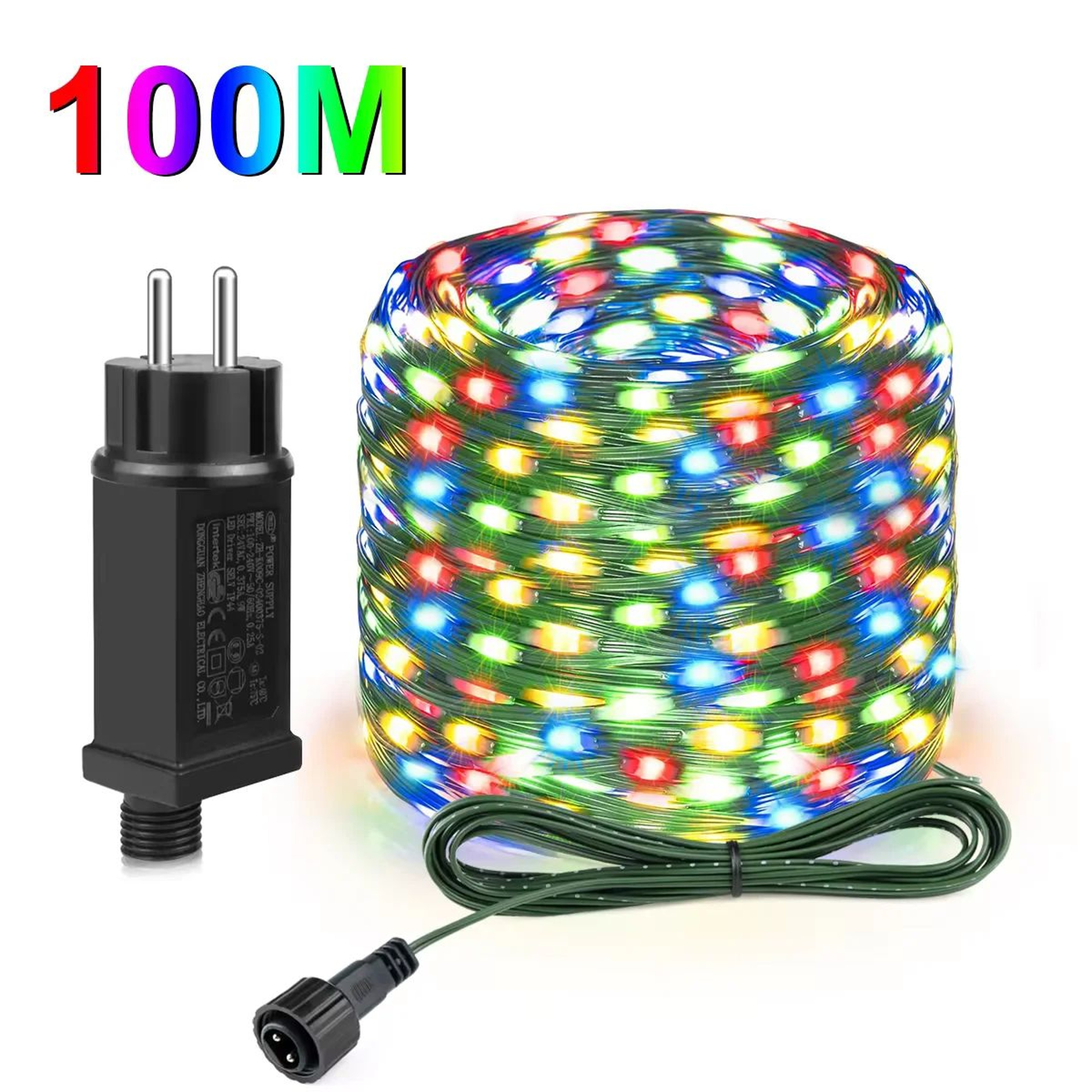 24V Waterproof LED Christmas String Lights 50M 100M Green Wire 8 Modes 0