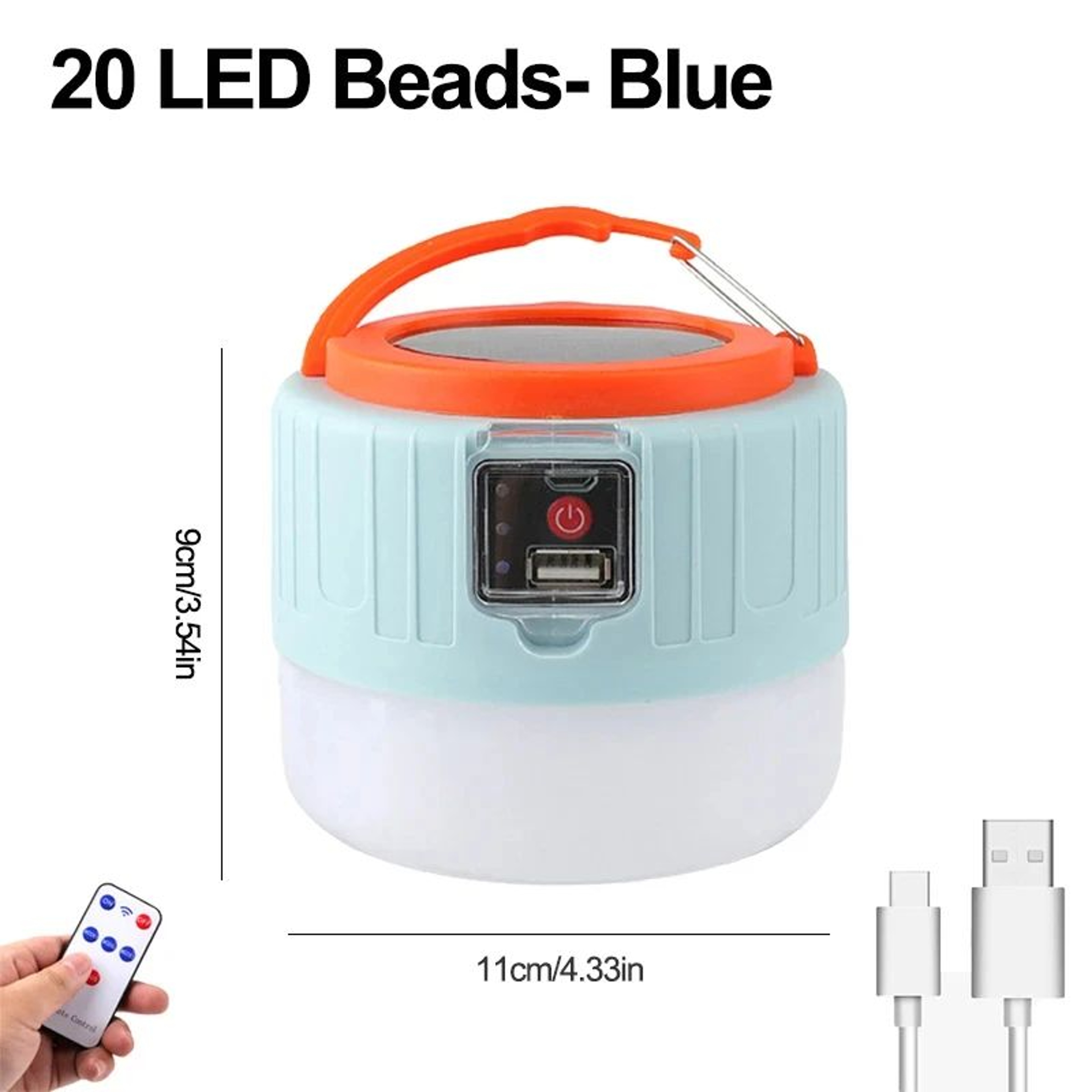 1000W Solar LED Camping Lantern USB Rechargeable Waterproof Emergency Light 8