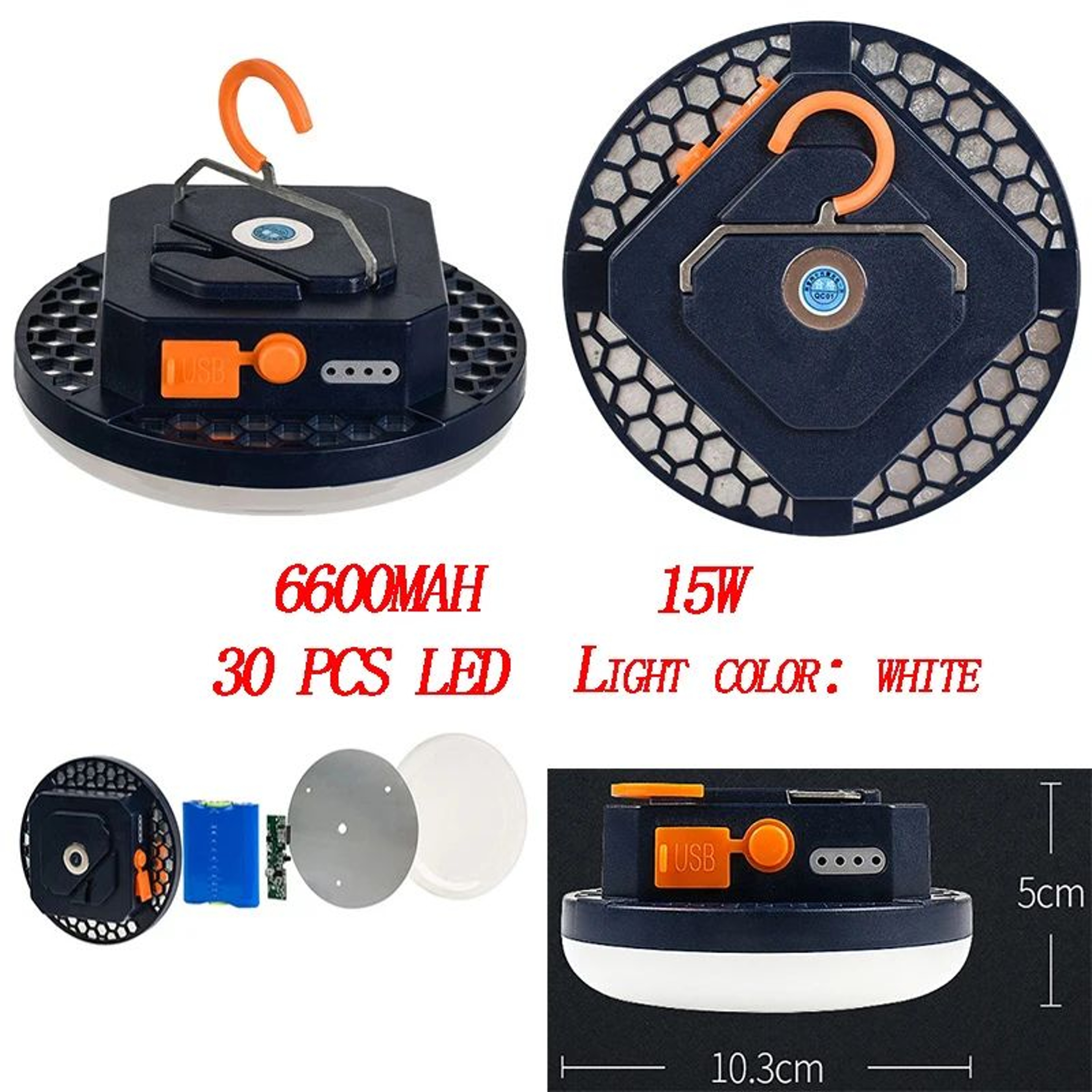 MOSLIGHTING Rechargeable Magnetic LED Camping Lantern And Portable Work Light 6