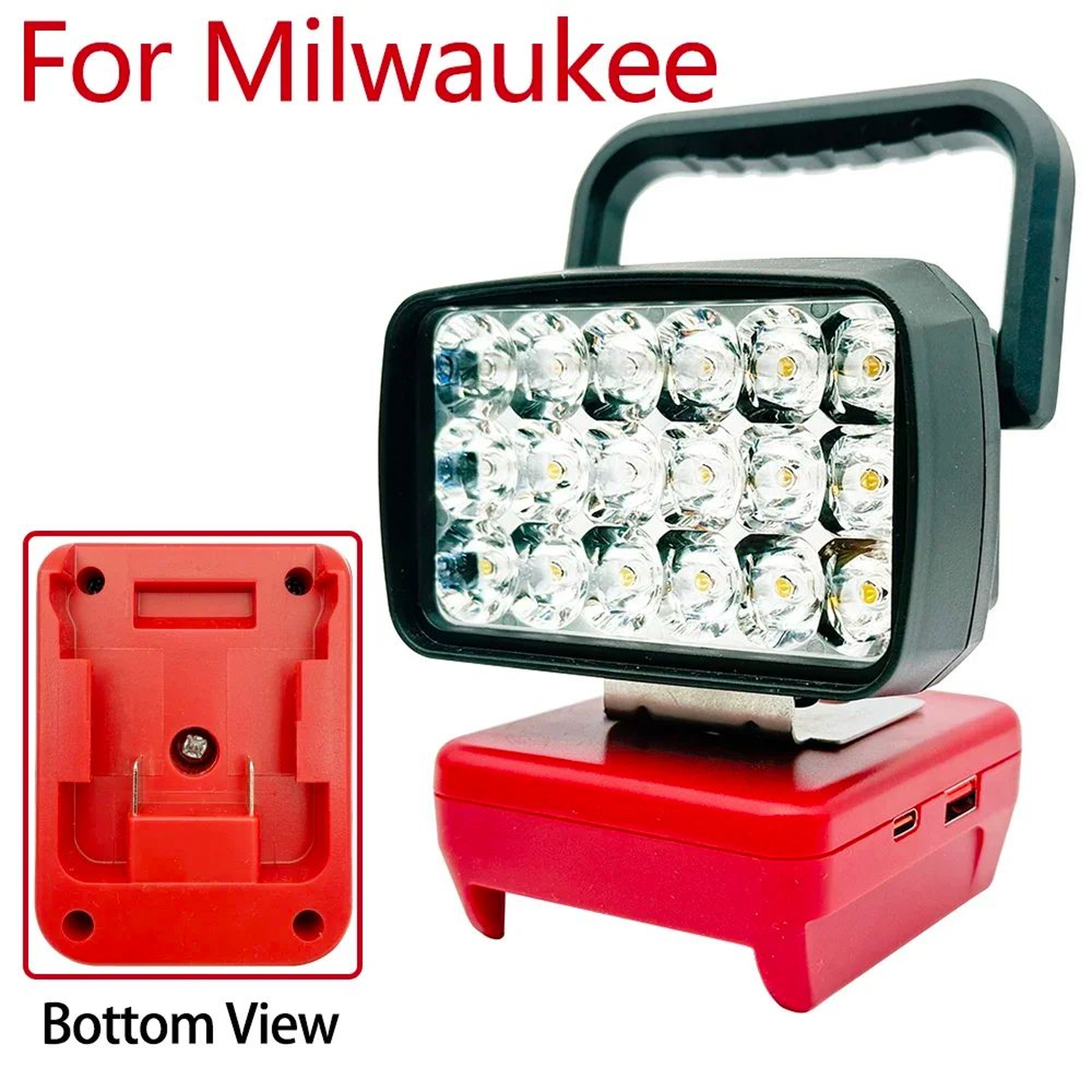 18 LED Cordless Work Light For 18V 20V Batteries 7