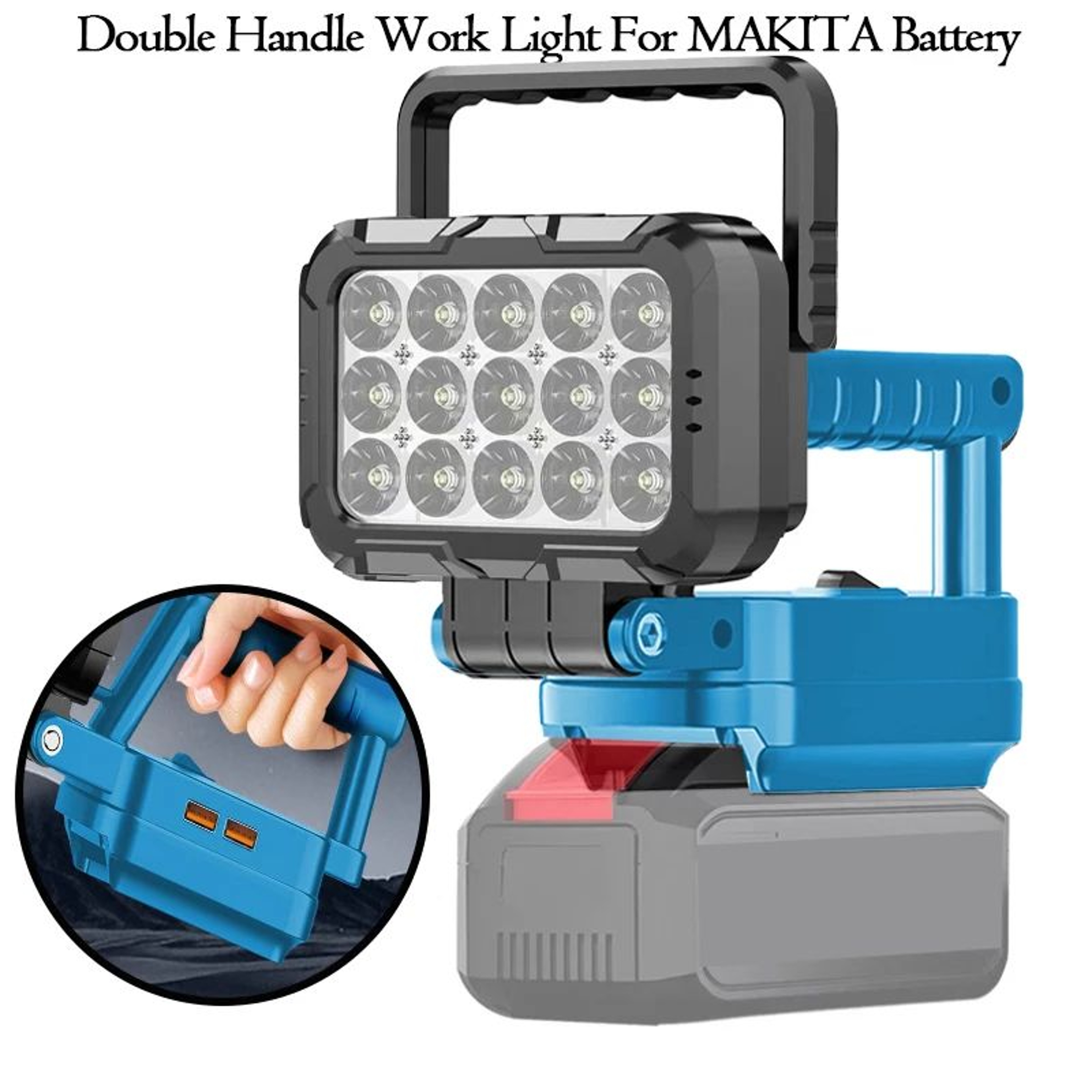 3 Inch LED Work Light For Makita 18V Battery With USB Port 2