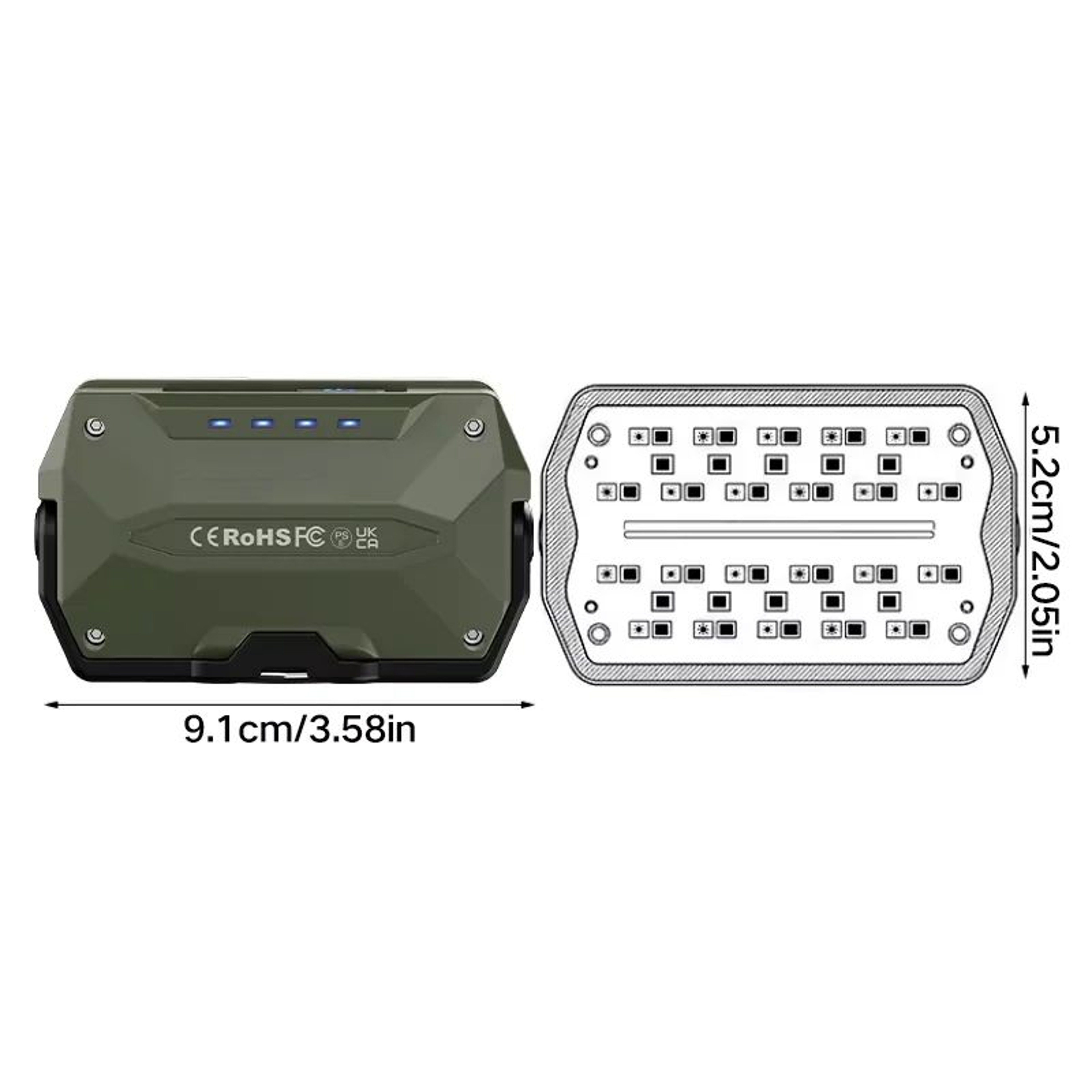 Rechargeable LED Camping Light with Long-Range Spotlight and Hanging Lantern – view 7
