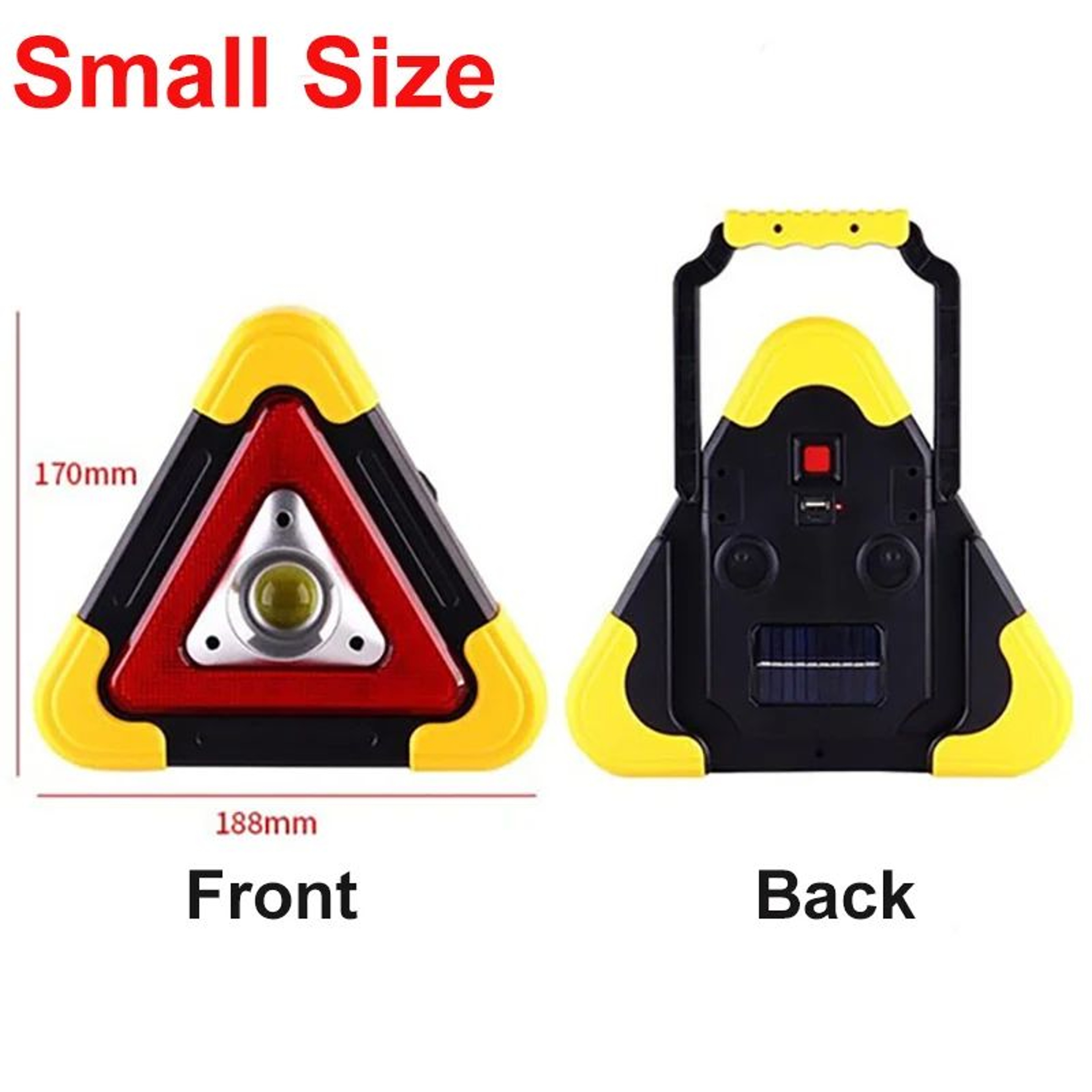 3in1 Solar Emergency Triangle Warning Light With LED Work Light And Power Bank 6