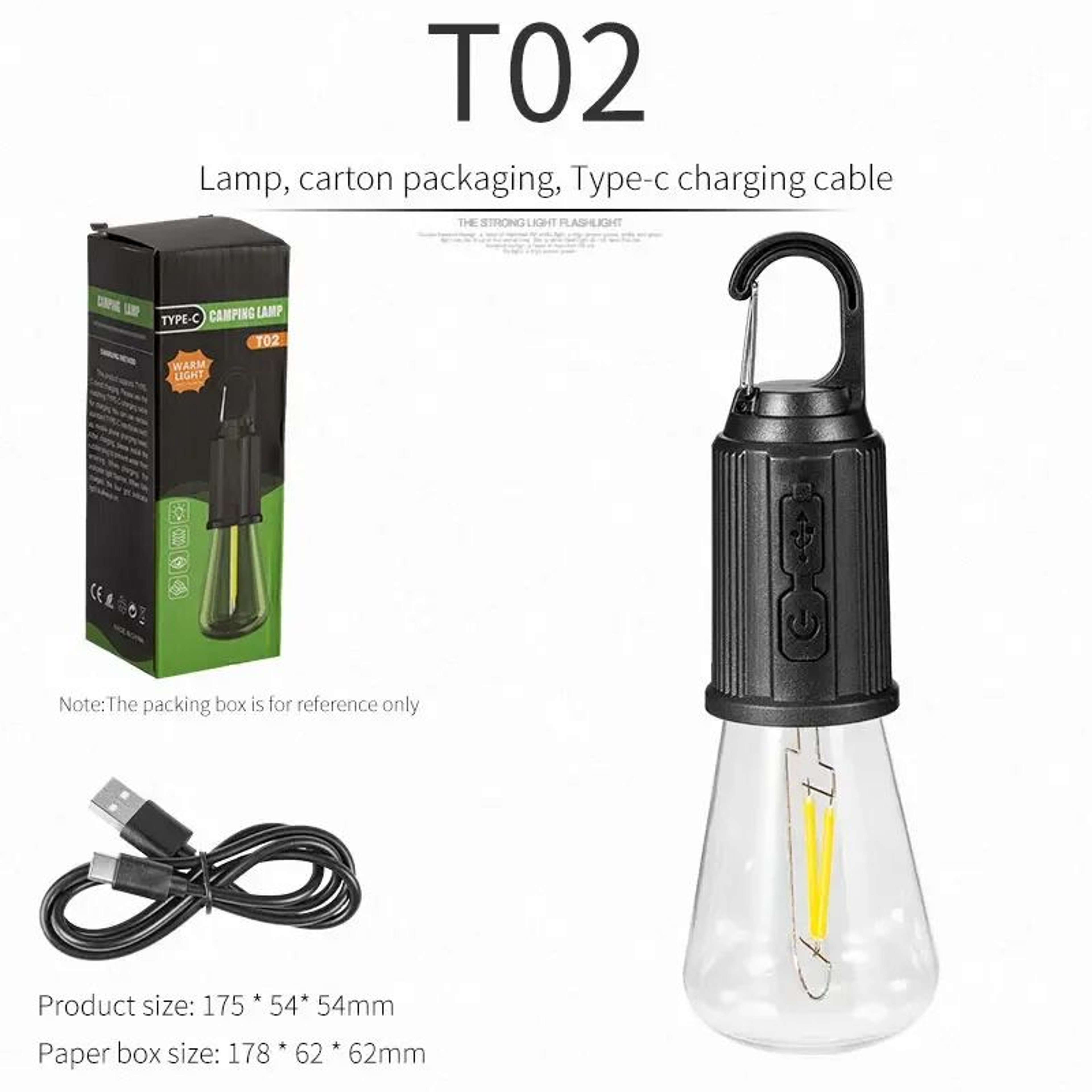 Rechargeable LED Camping Lantern With Hook And TypeC Charging 6