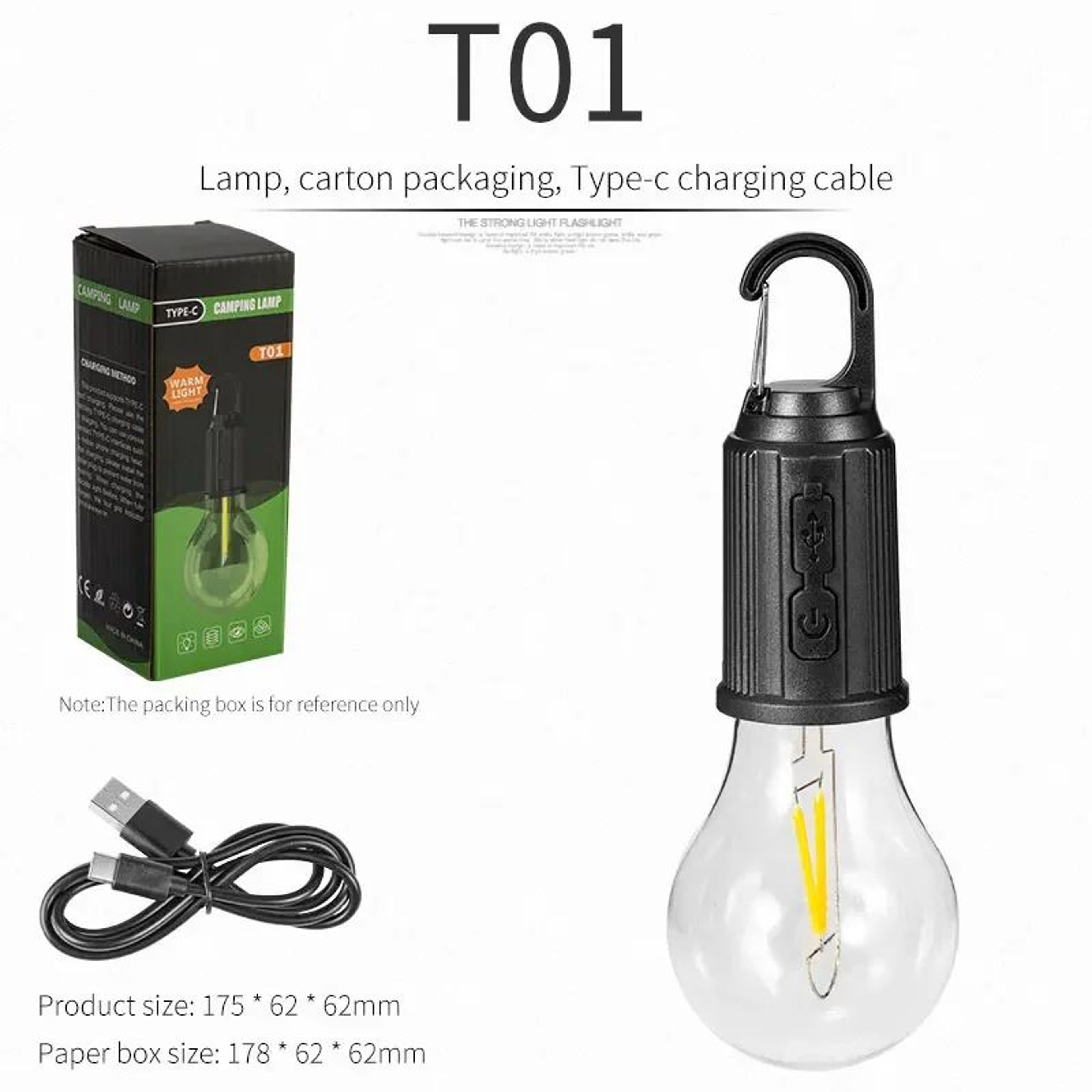 Rechargeable LED Camping Lantern With Hook And TypeC Charging 8