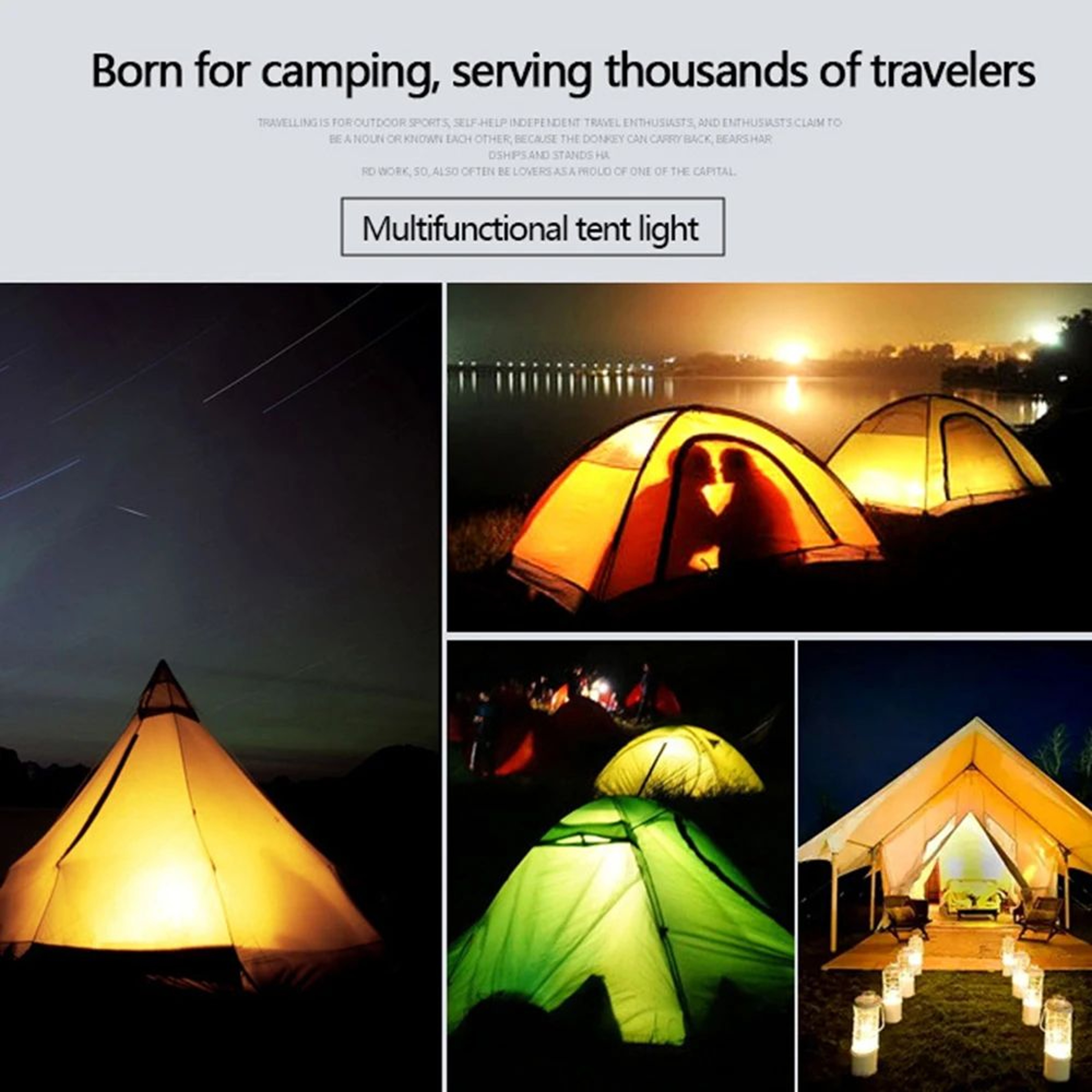 Magnetic LED Camping Lantern Portable Hanging Tent Light 4