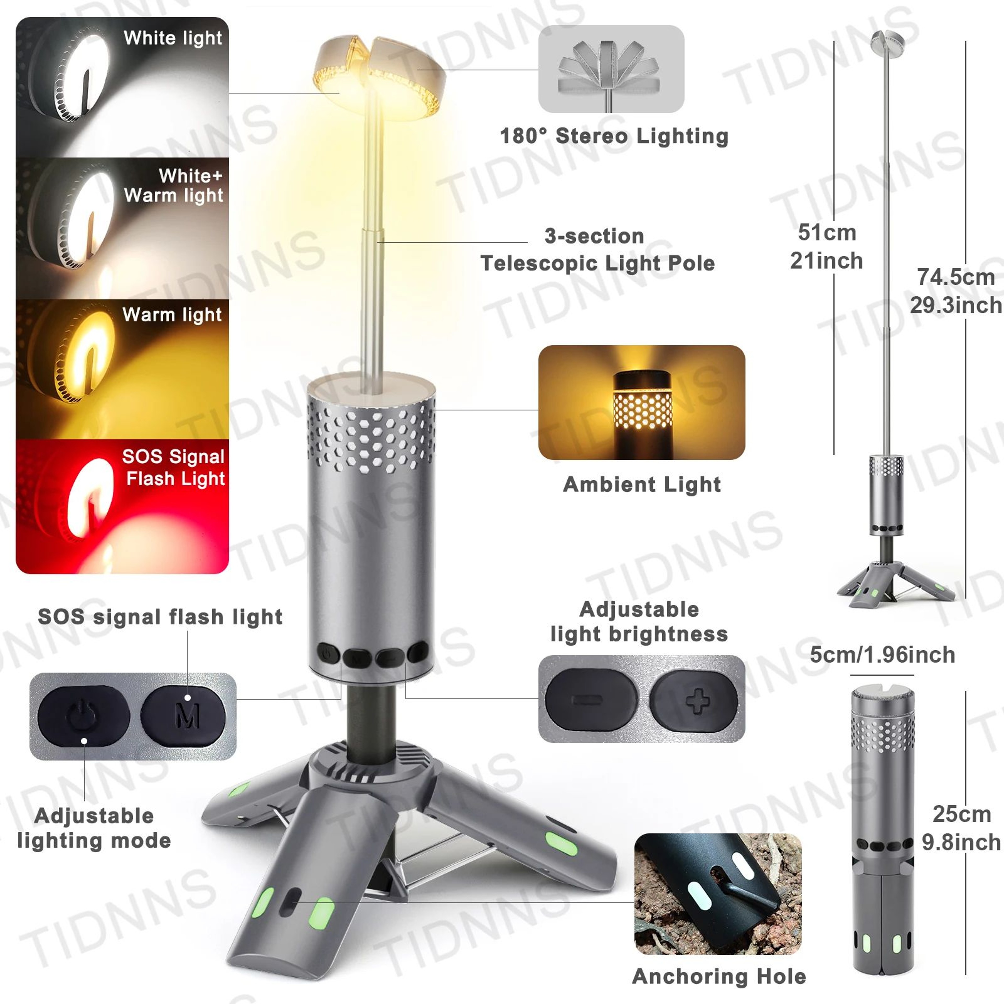 10000mAh Rechargeable Camping Lantern With Magnetic Base And Telescopic Stand 1