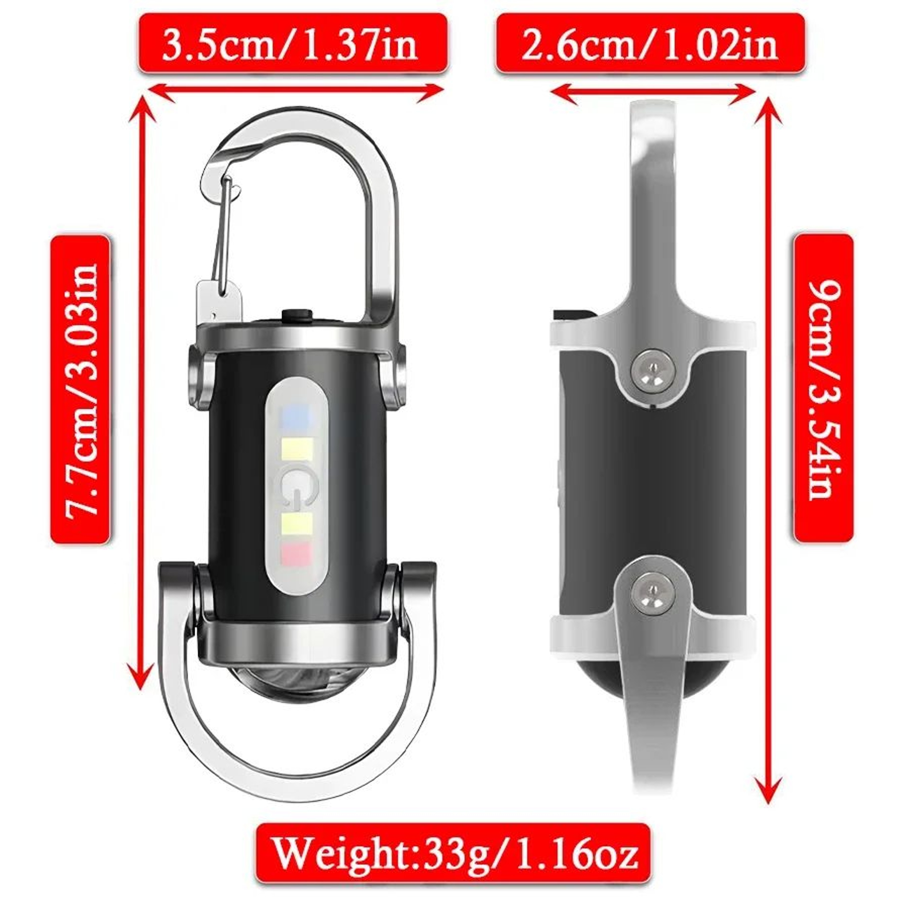 YS087 800LM Rechargeable Keychain Flashlight COB Work Light – view 7