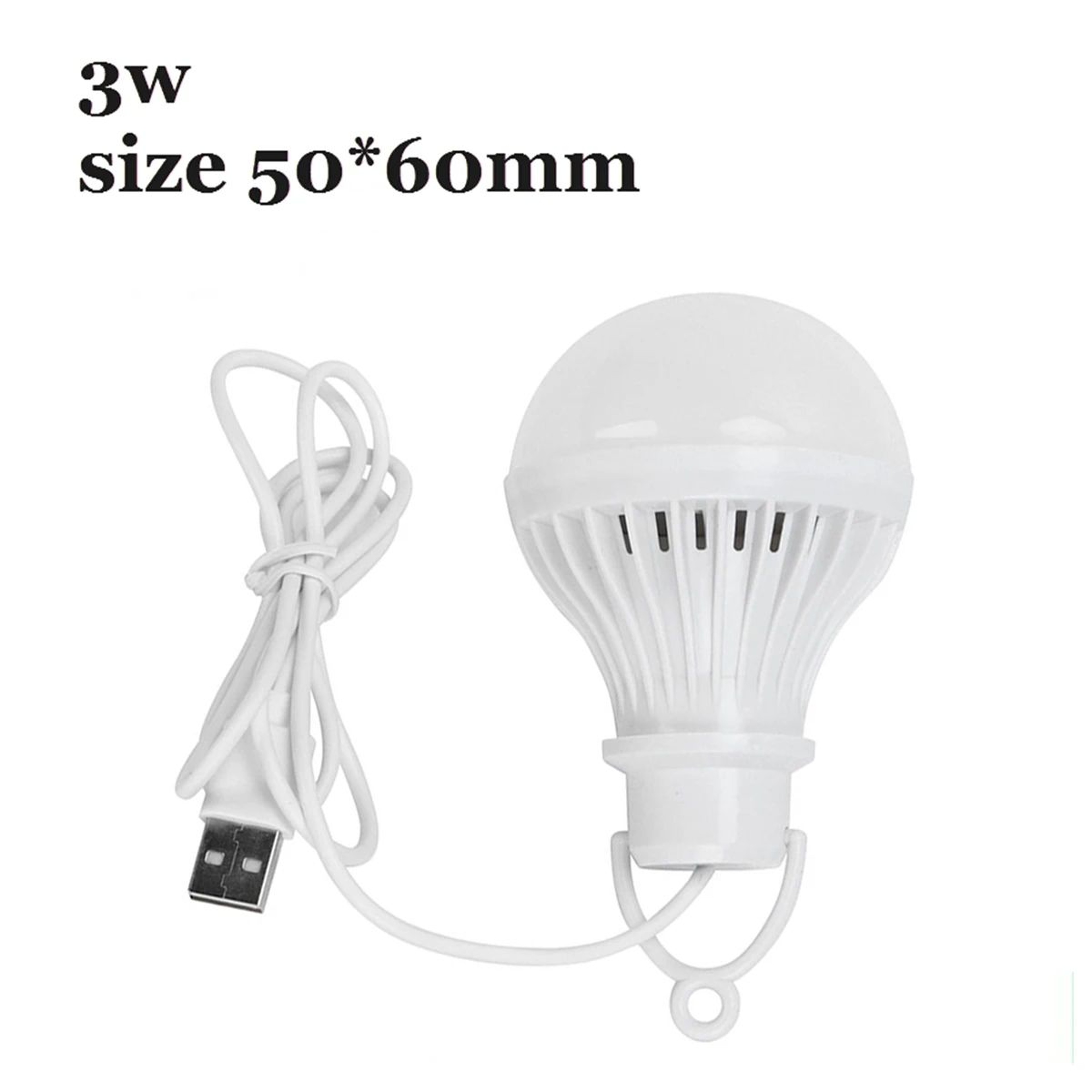USB LED Camping Bulb With 12m Clip Cable 5V Portable Tent Light 6