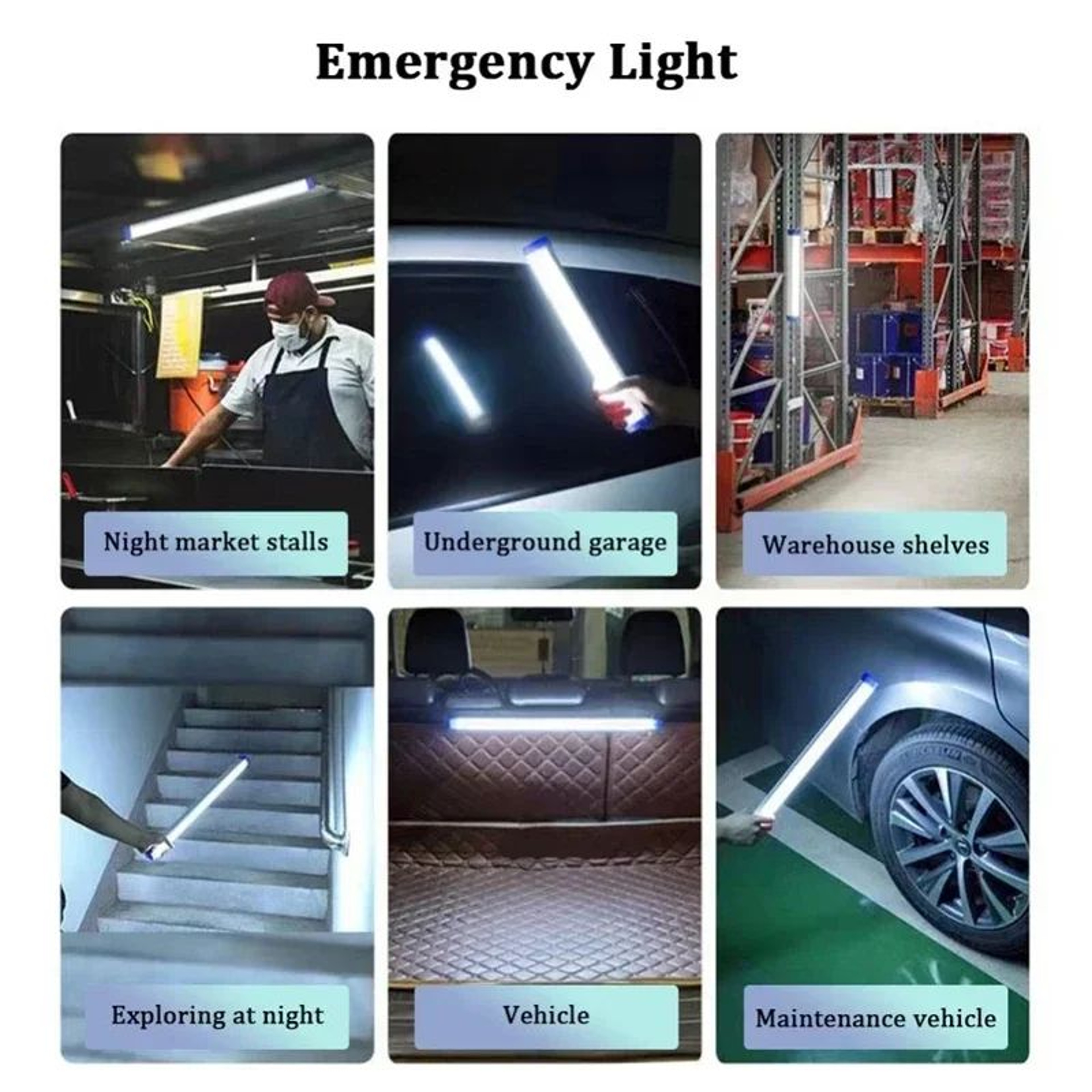 USB Rechargeable Magnetic LED Tube Camping And Emergency Light 5
