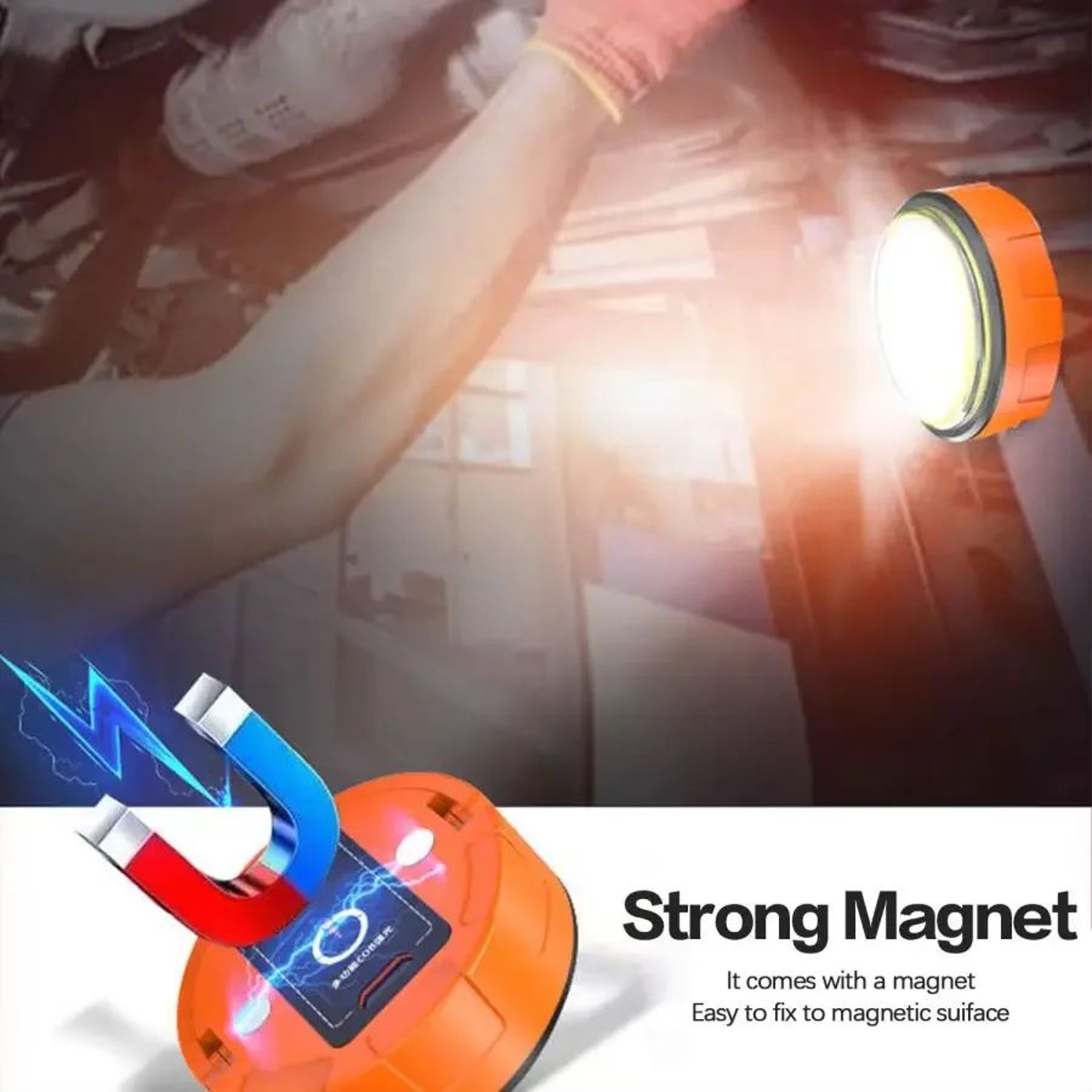 Mini COB LED Magnetic Work Light With Power Bank 4