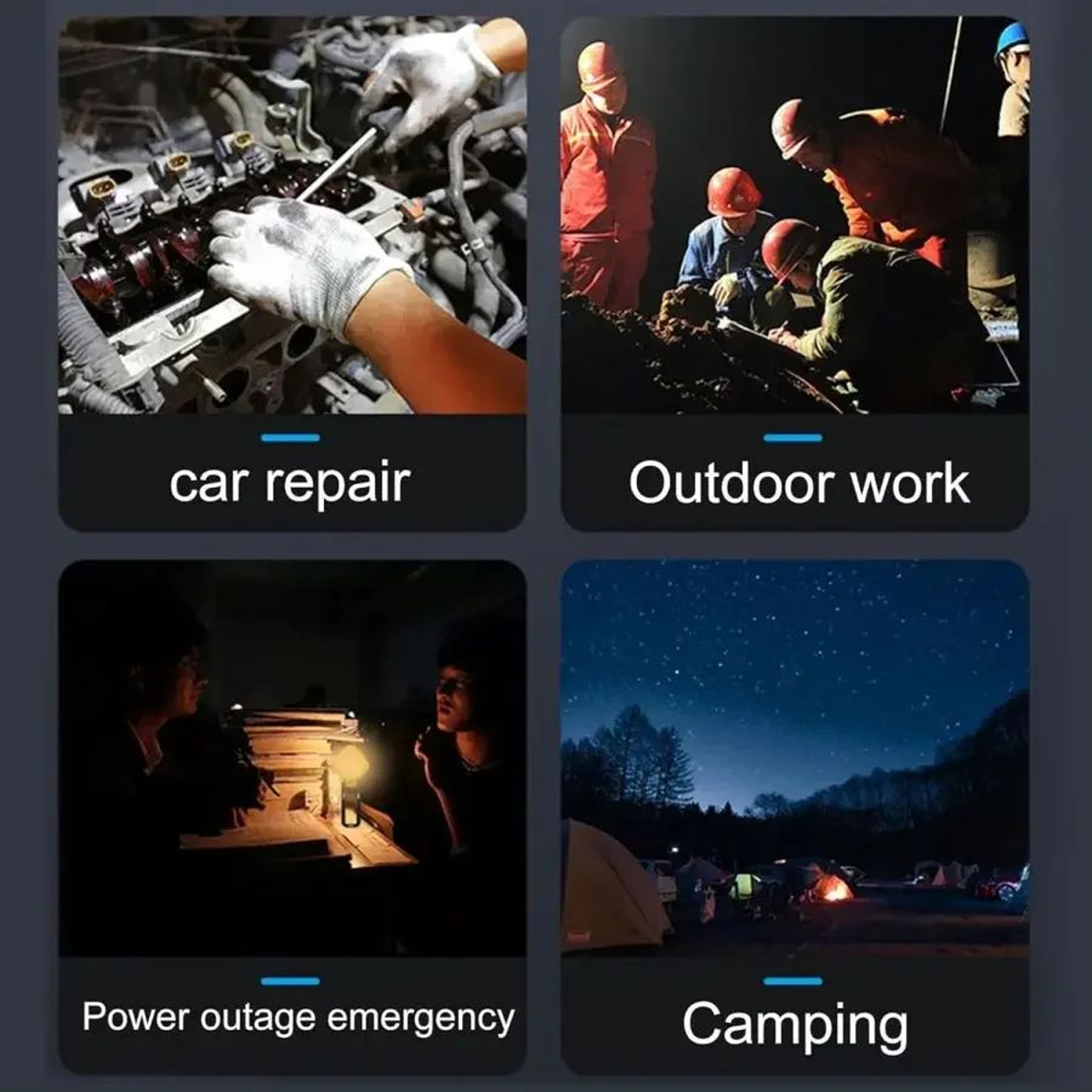 Mini COB LED Magnetic Work Light With Power Bank 5