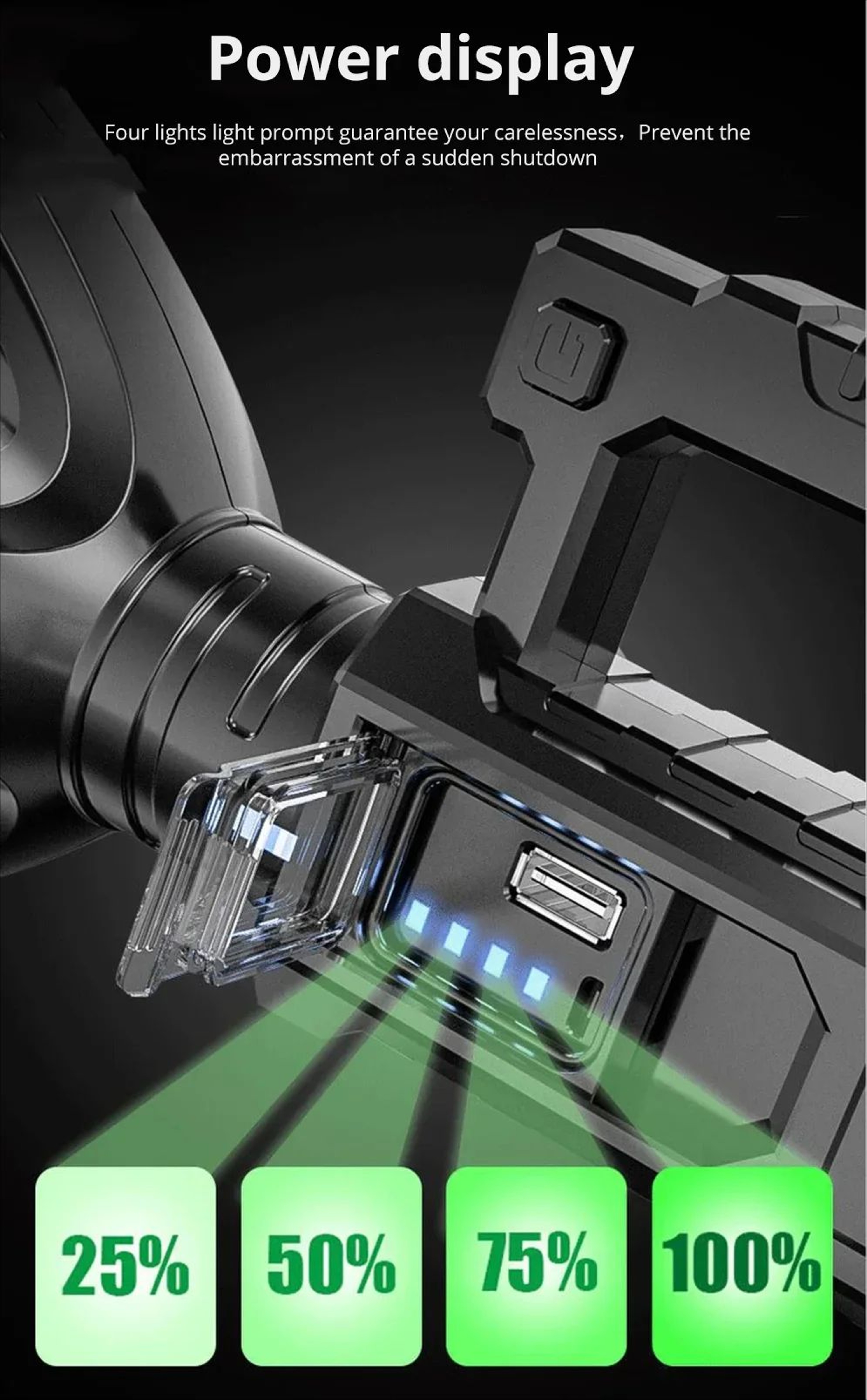 Rechargeable LED Searchlight With Stand Portable Outdoor Work Light 3