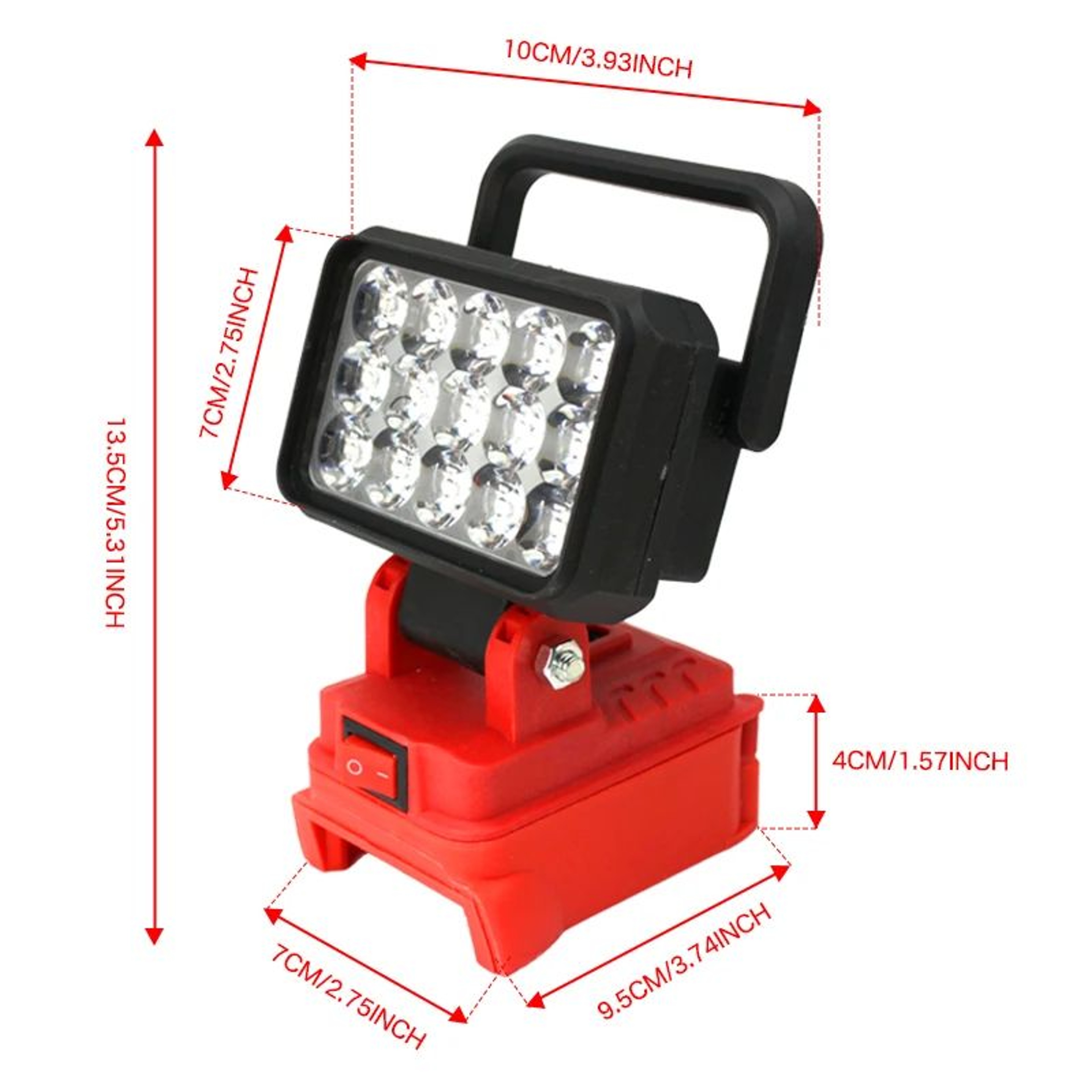 15 LED Cordless Work Light With USB Power Bank For Tool Batteries 6