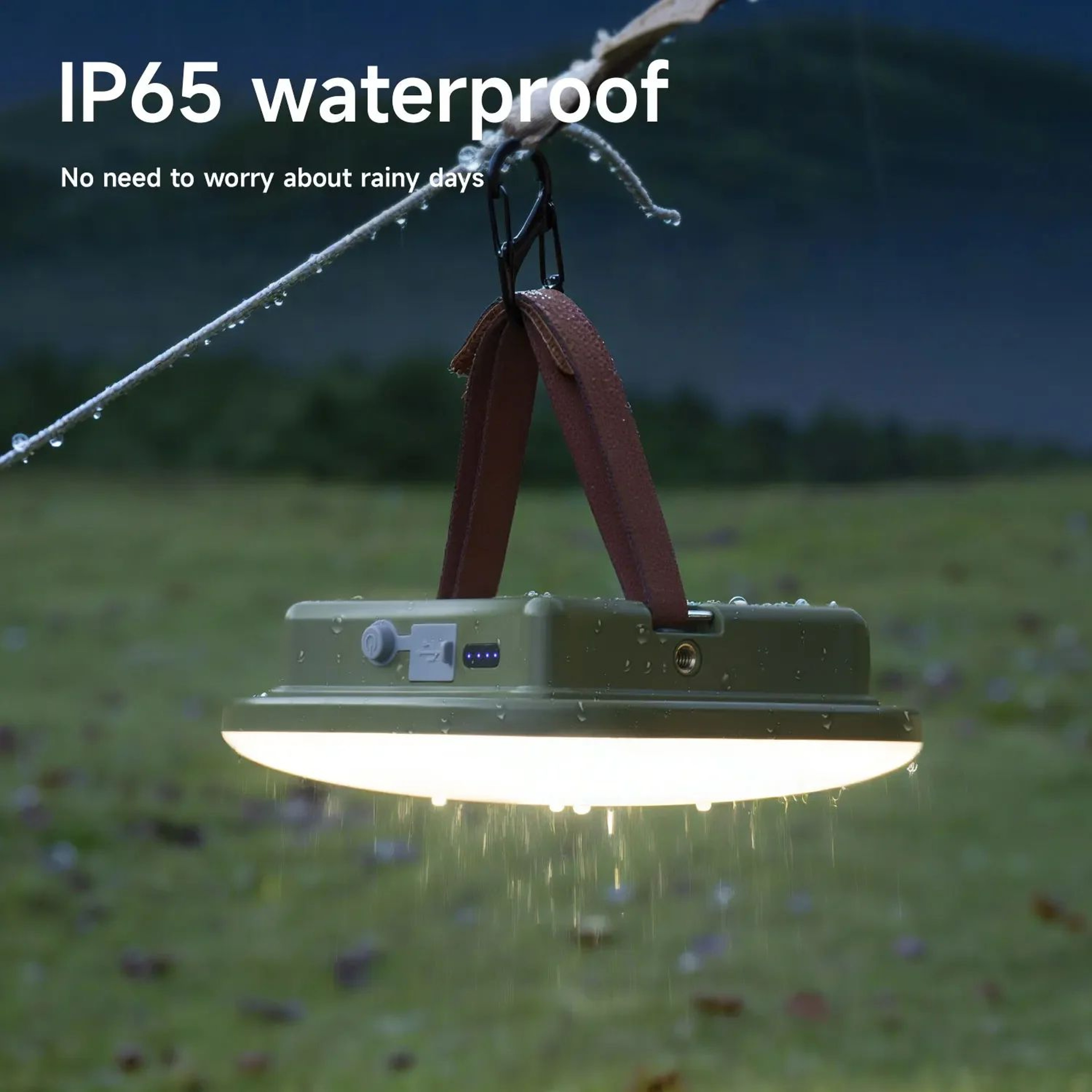 24W Rechargeable Camping Lantern With 1600LM Light 5 Modes And PD Fast Charging 4