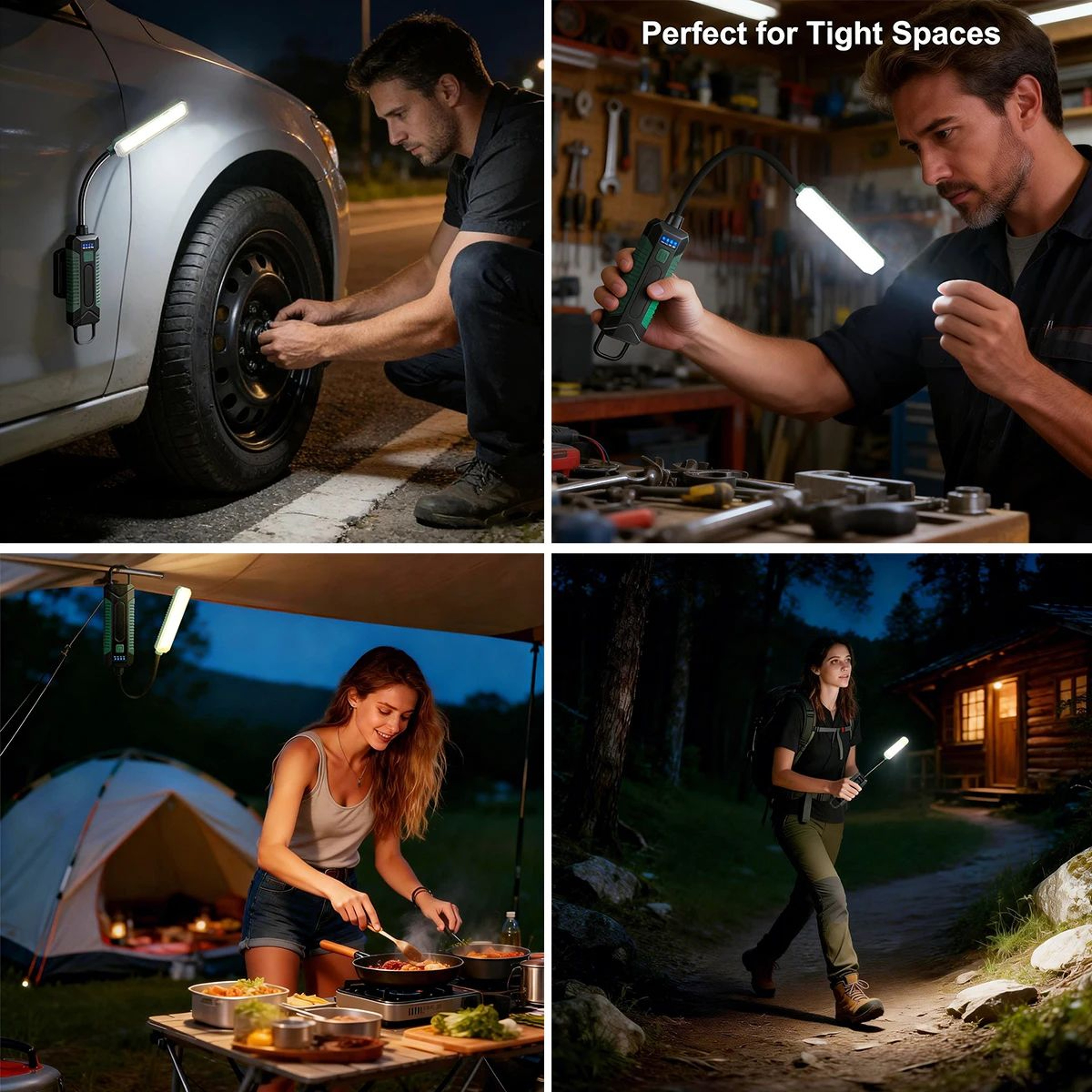 Rechargeable Magnetic LED Work Light With 360 Degree Flexible Gooseneck And Hook 5