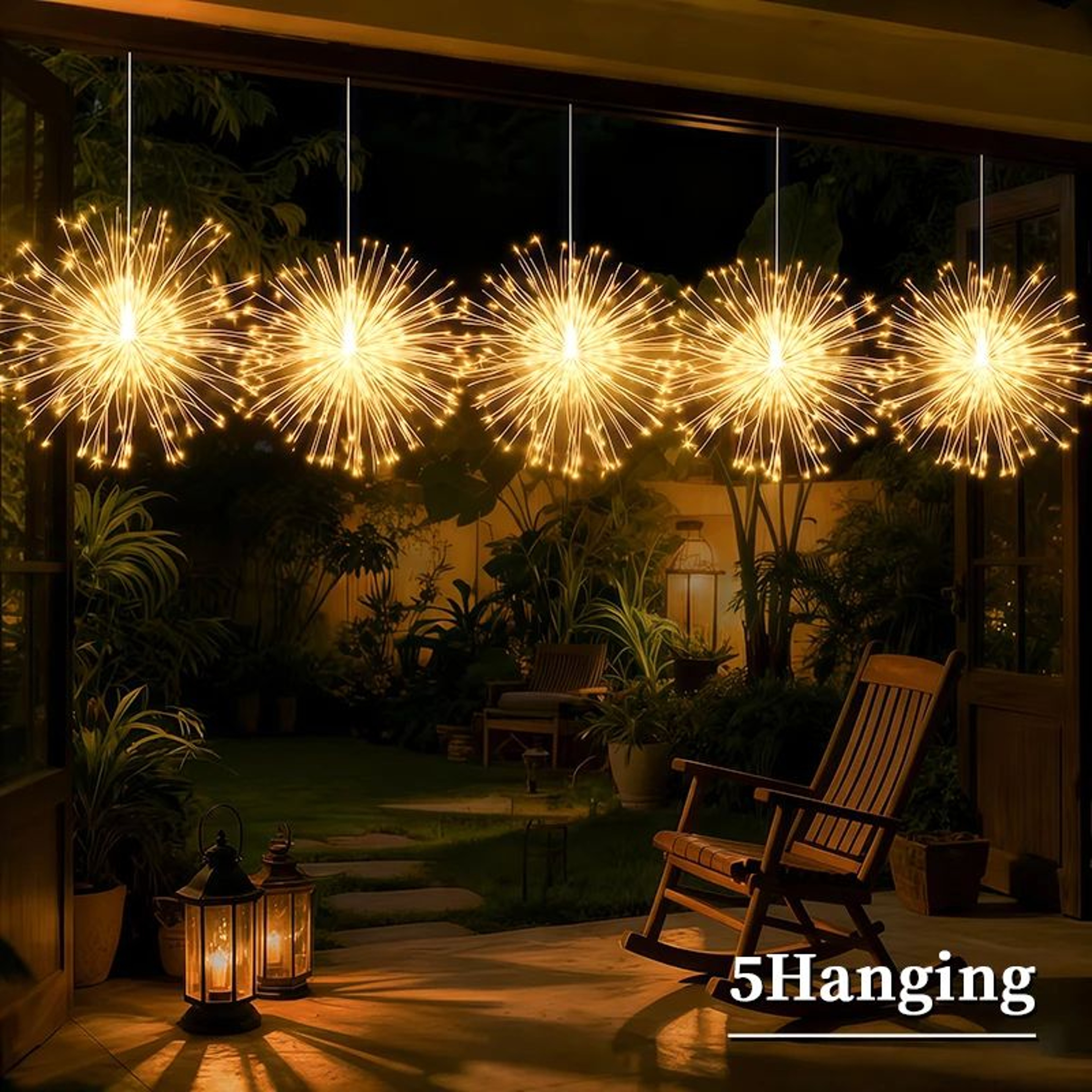 45PCS Hanging Solar Firework Lights With 8 Lighting Modes 6