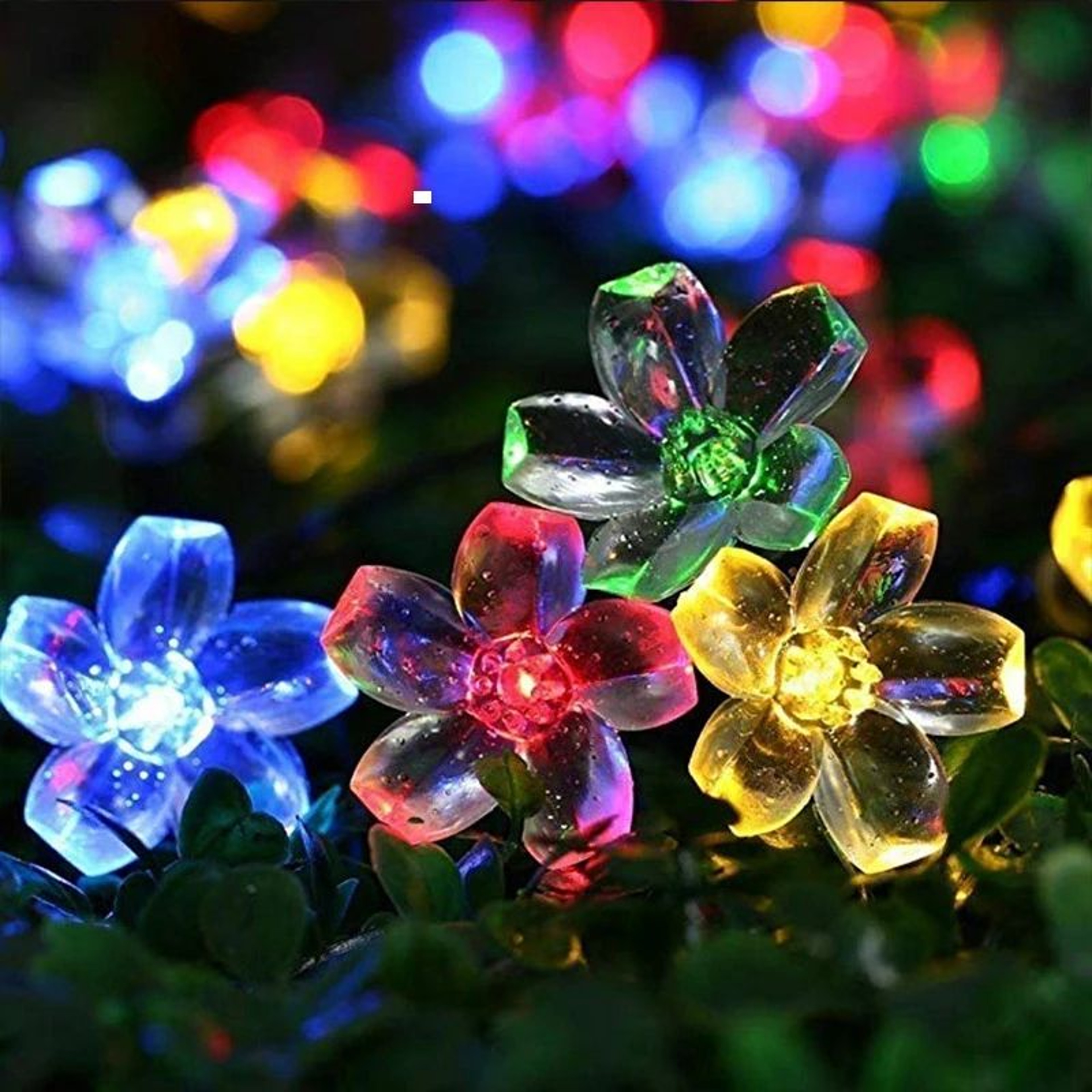 5M 20 LED Solar Cherry Blossom String Lights Outdoor Waterproof 8 Modes 1
