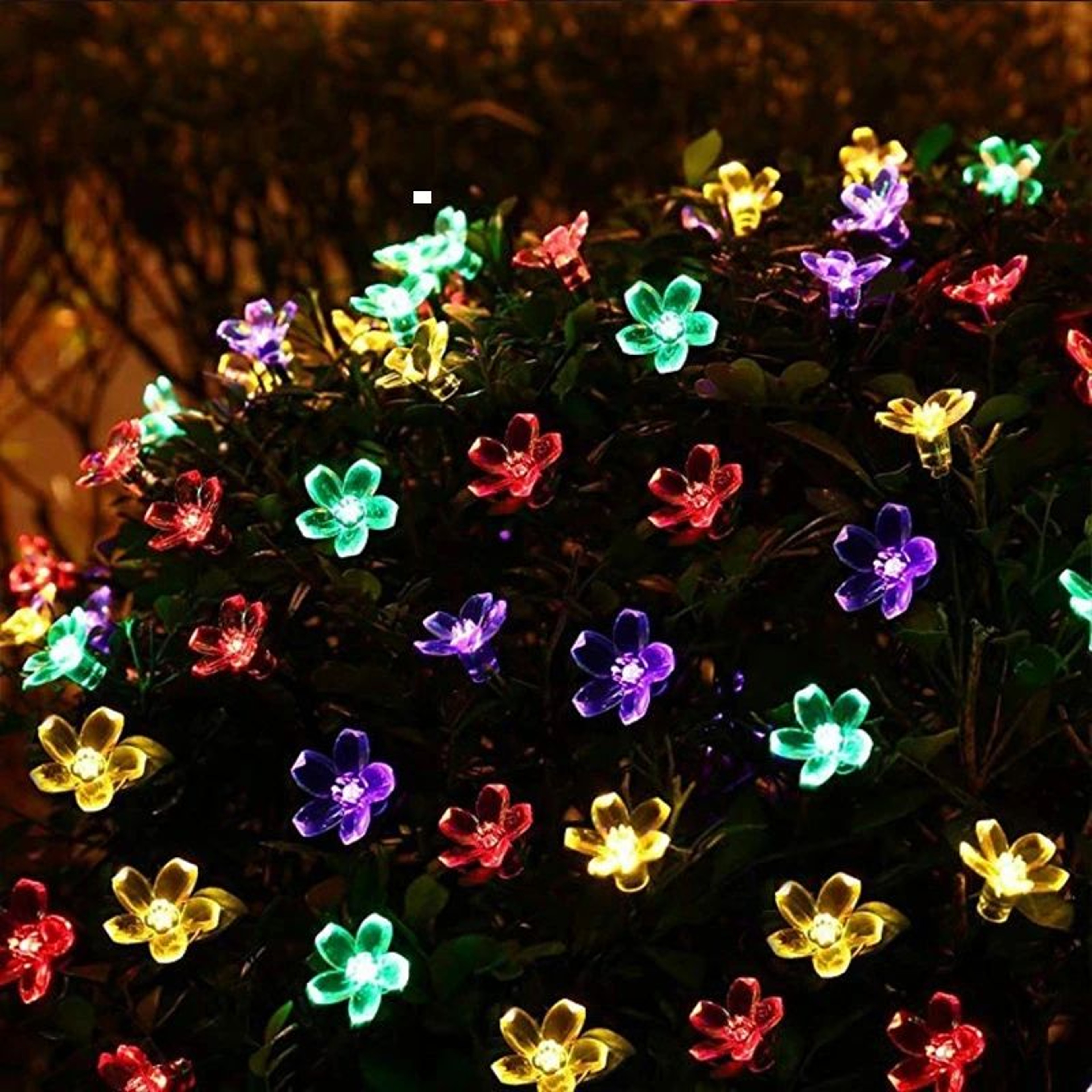 5M 20 LED Solar Cherry Blossom String Lights Outdoor Waterproof 8 Modes 4