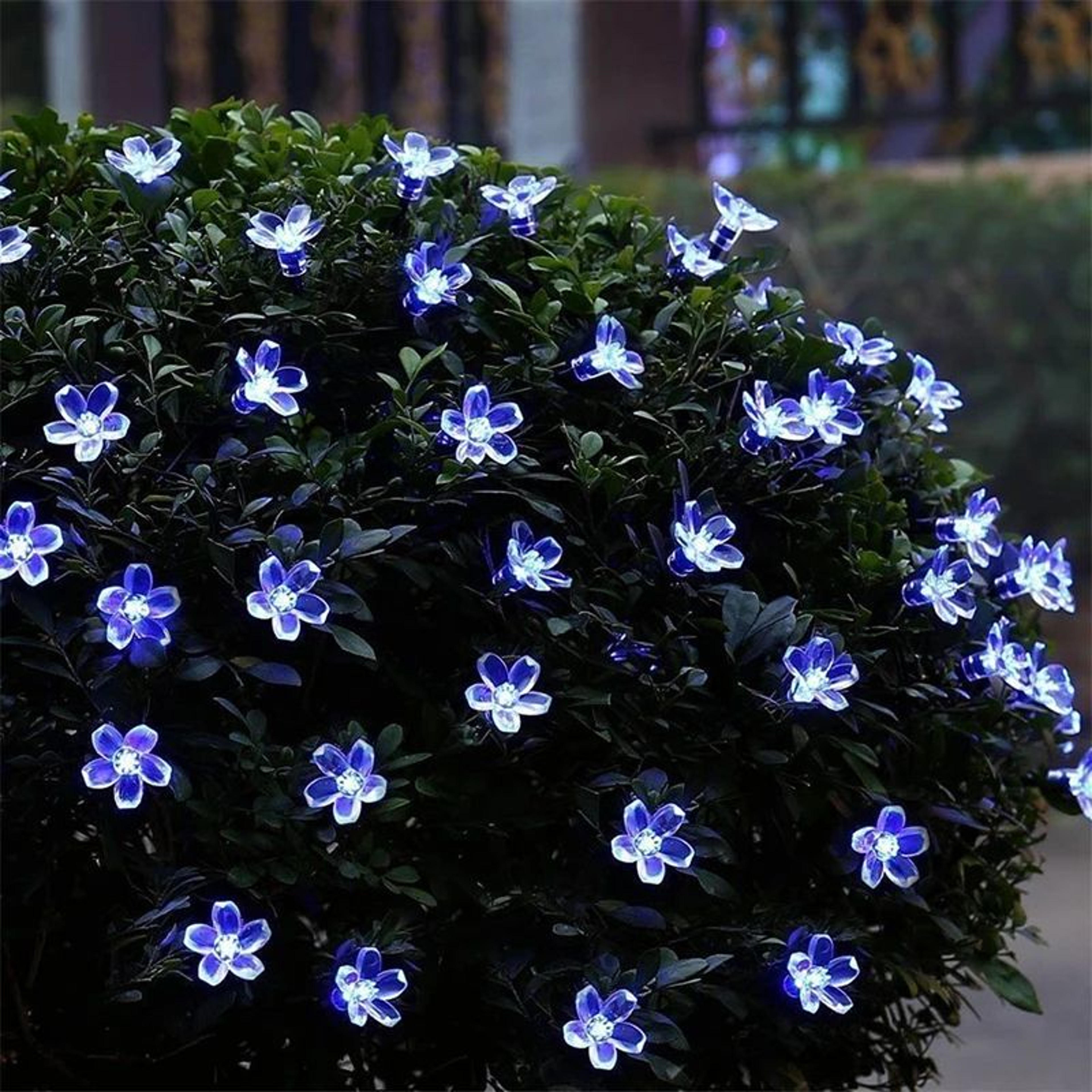 5M 20 LED Solar Cherry Blossom String Lights Outdoor Waterproof 8 Modes 6