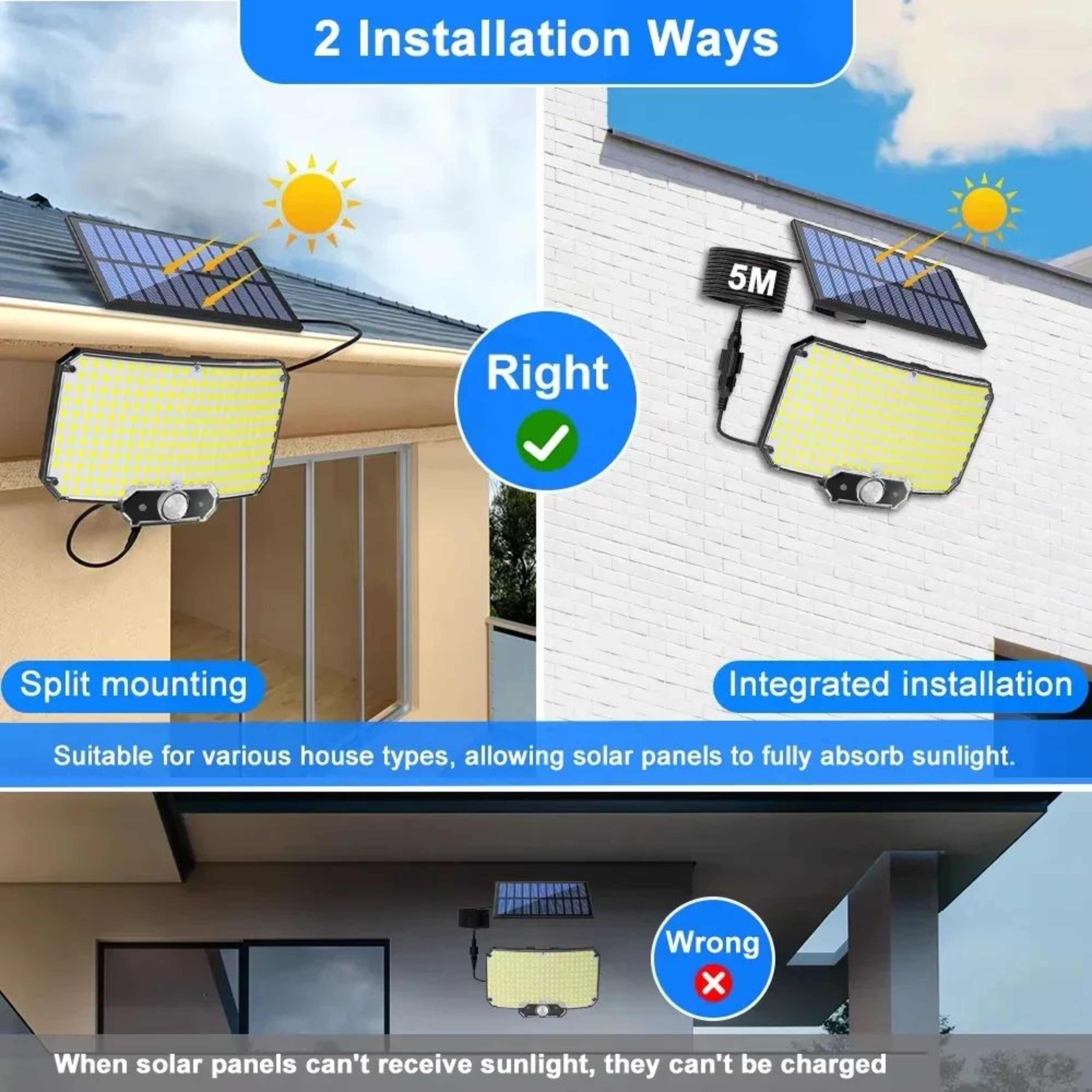 234 LED Solar Motion Sensor Security Light  IP65 Waterproof 3 Mode Outdoor Wall Flood Light 1