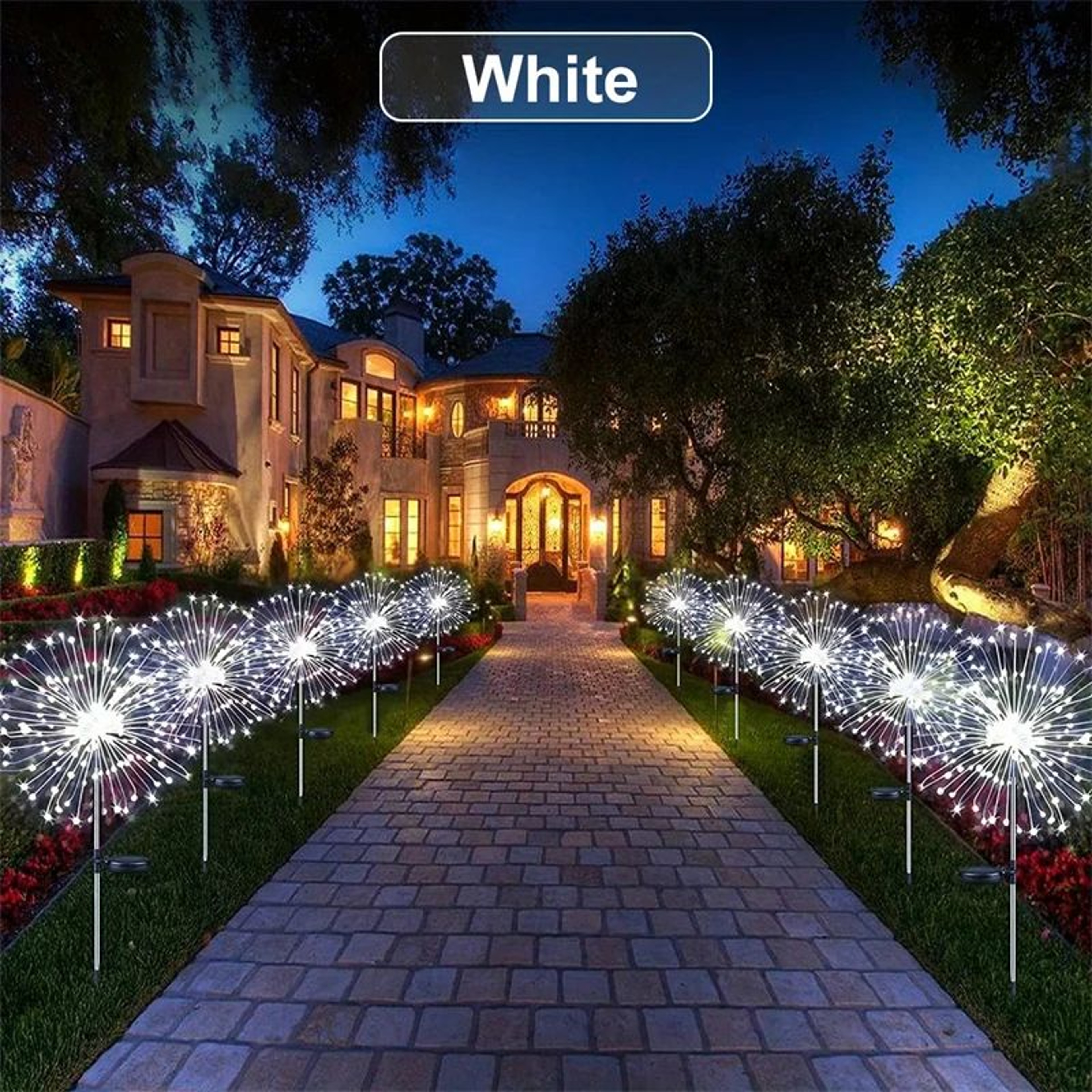200 LED Solar Firework Garden Lights For Pathway Lawn And Yard 7