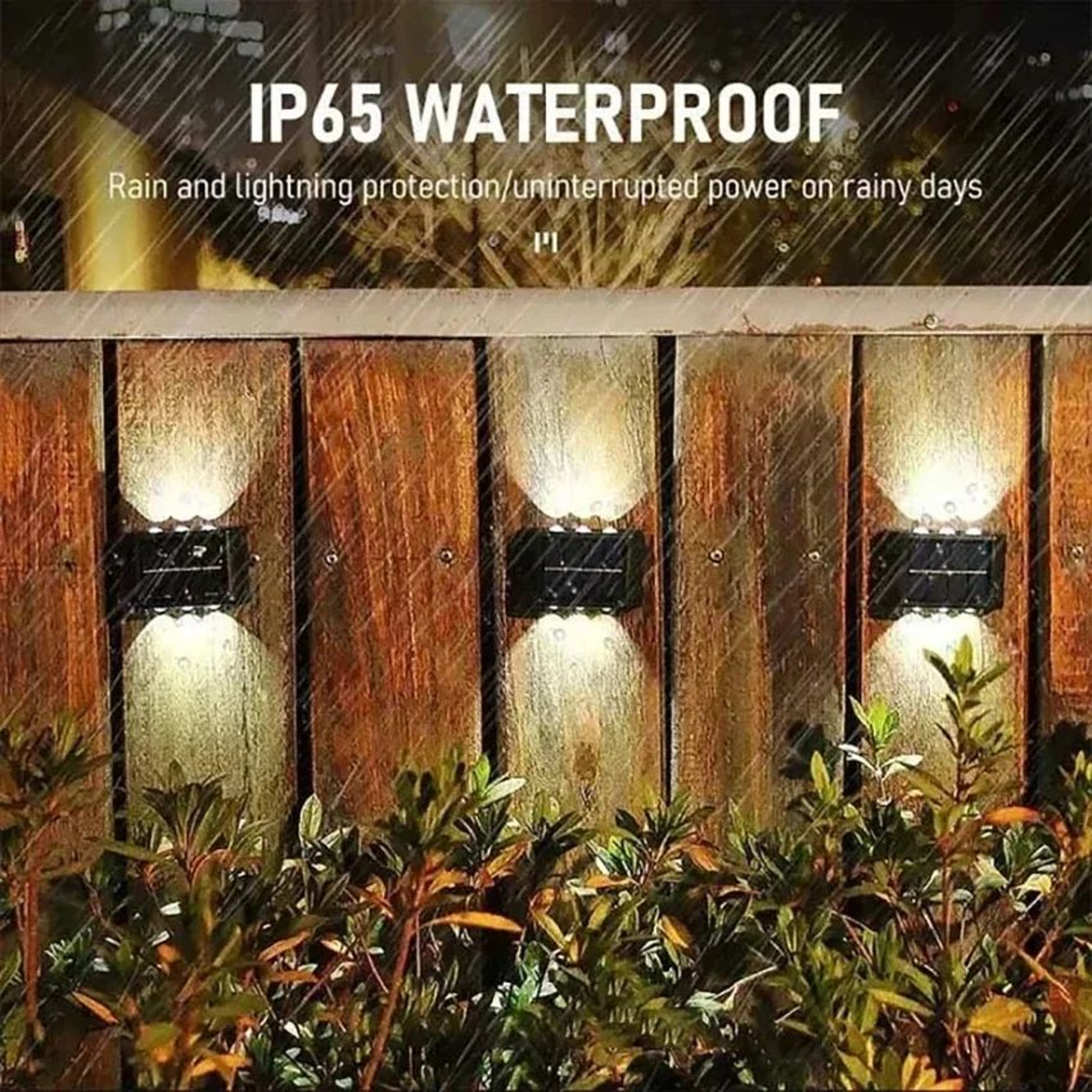 Solar Outdoor Wall Light 212 LED Waterproof Downlight For Garden Fence And Patio 3