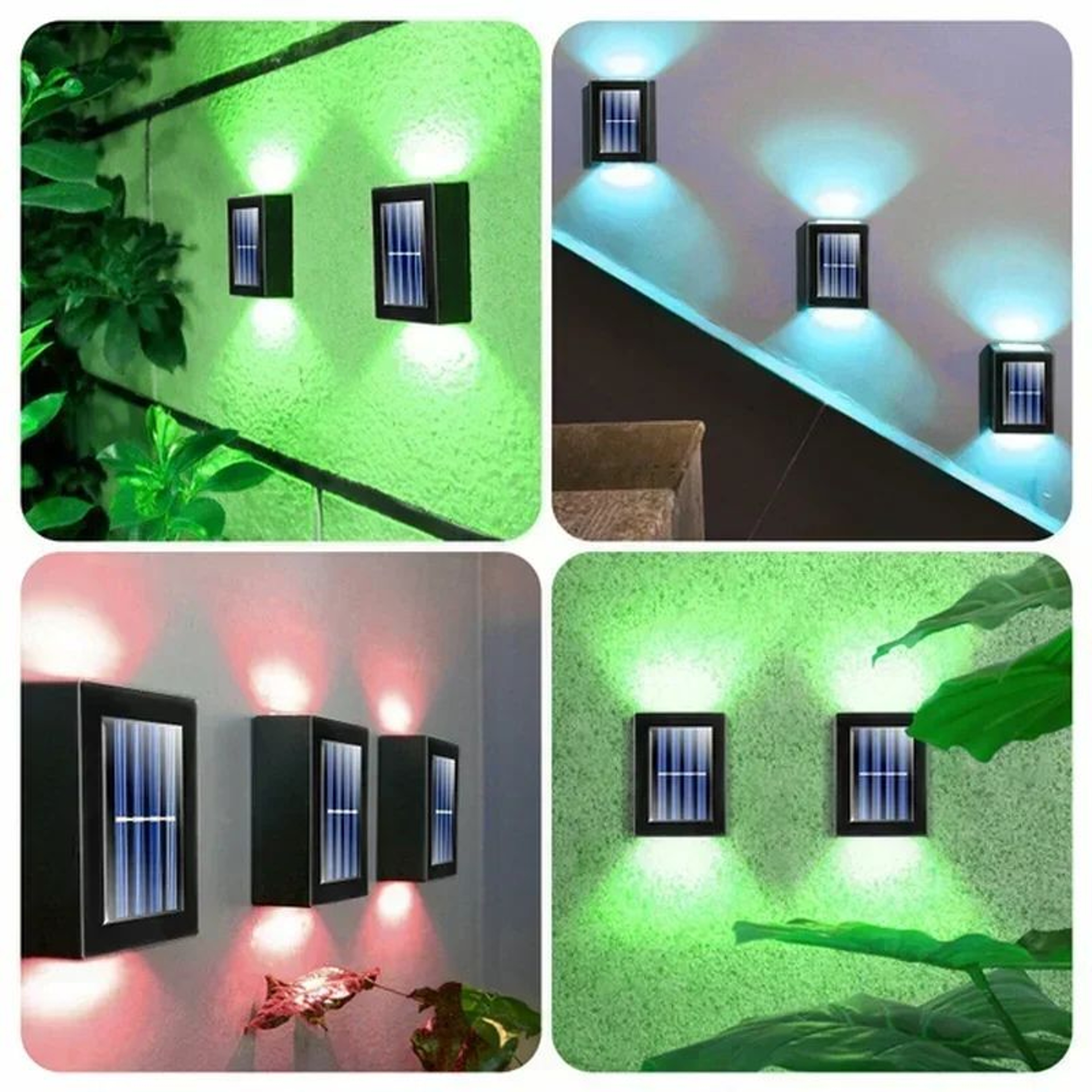 Solar Up And Down Outdoor Wall Lights  IP65 Waterproof LED Garden And Fence Lights 1