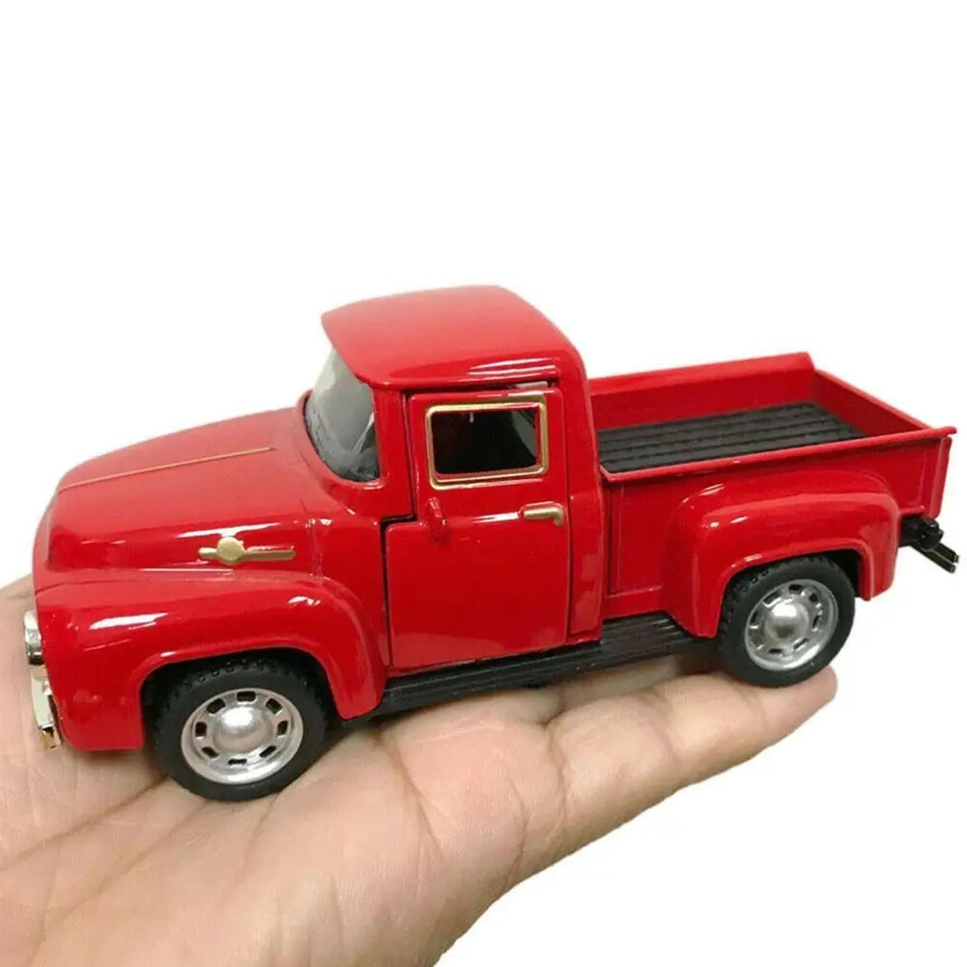 132 Vintage Red Metal Truck PullBack Diecast Model Toy And Collectible 3