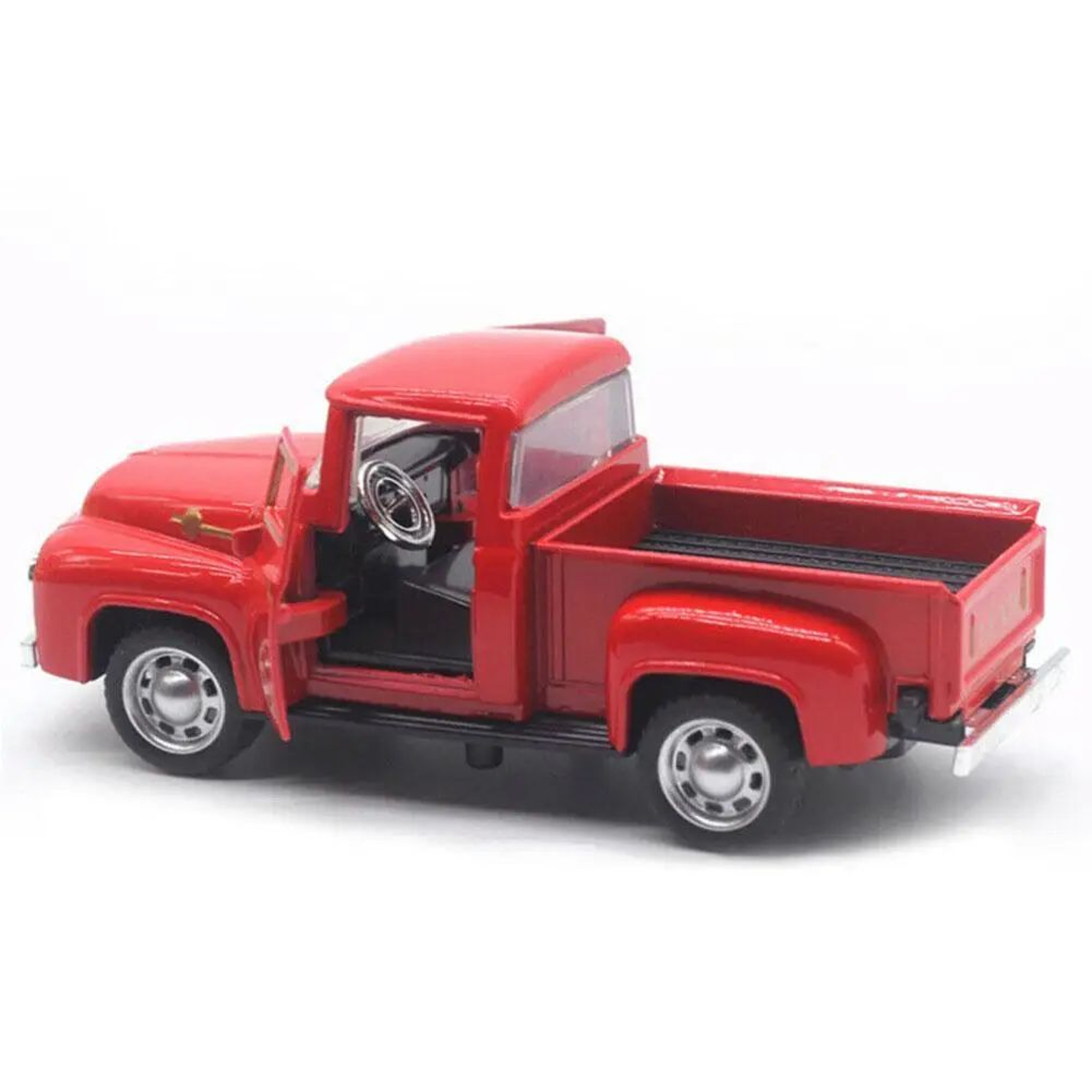 132 Vintage Red Metal Truck PullBack Diecast Model Toy And Collectible 2