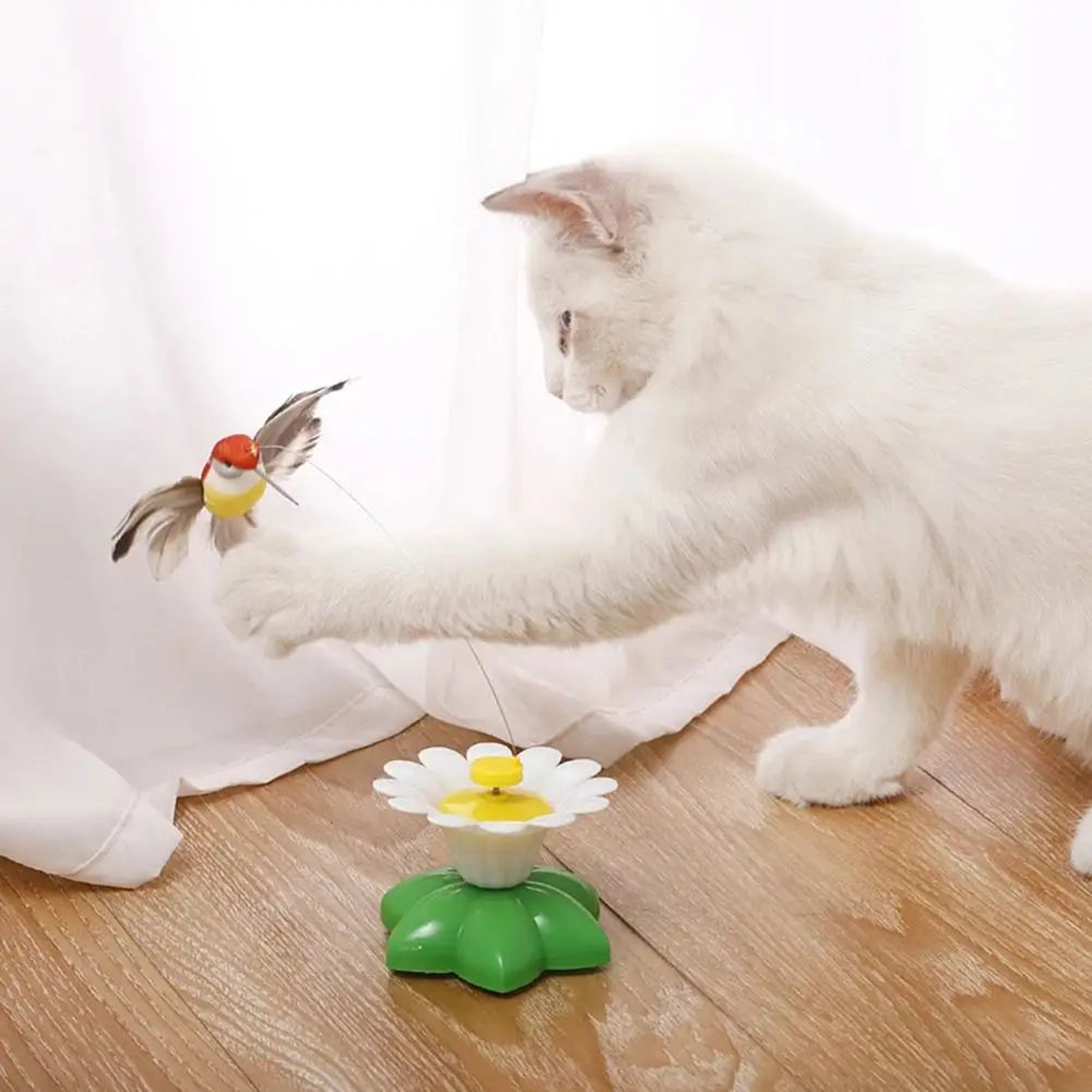 Electric Rotating Butterfly Cat Toy Automatic Interactive Teaser For Indoor Cats 4