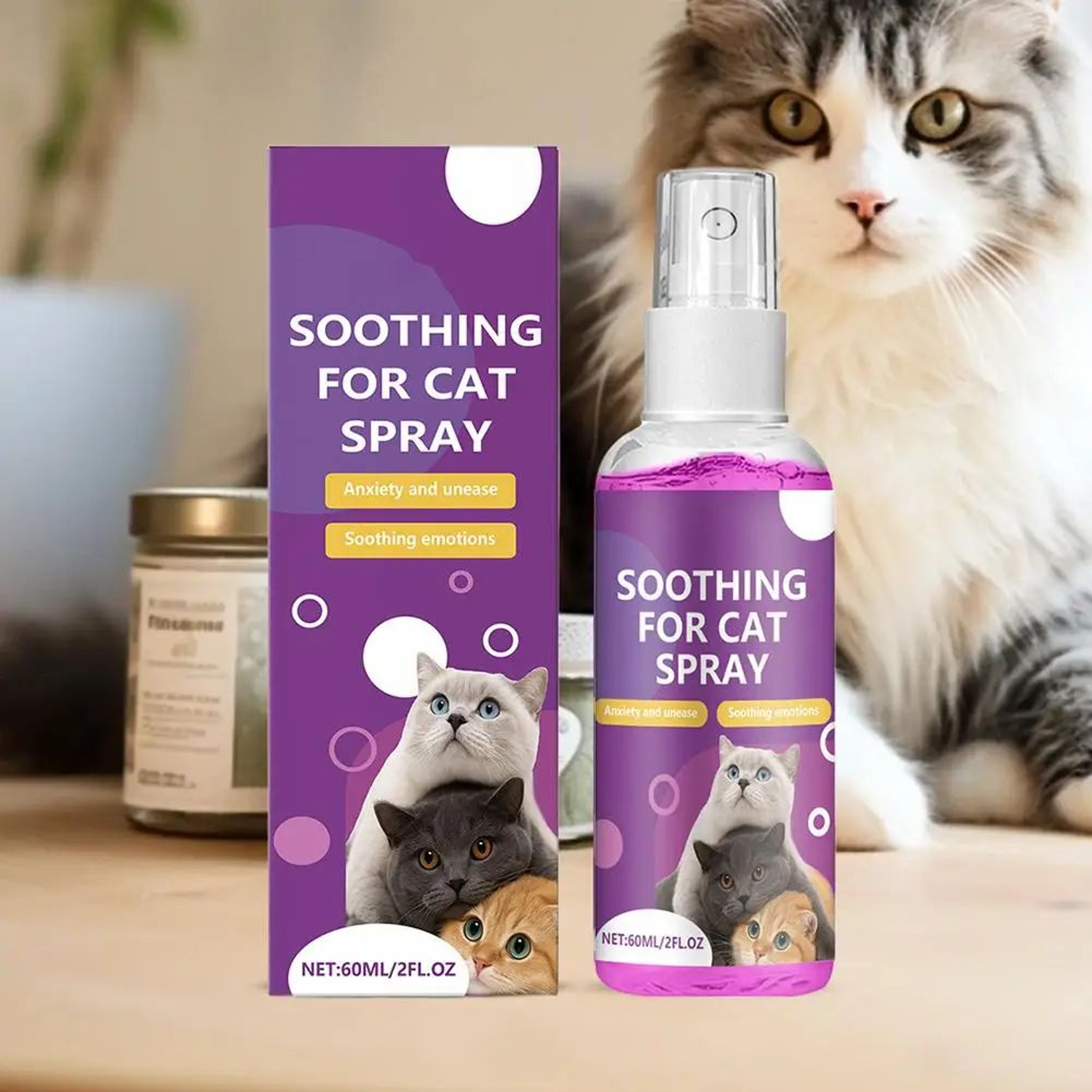 Cat Calming Pheromone Spray For Stress Relief And Emotional Comfort 0