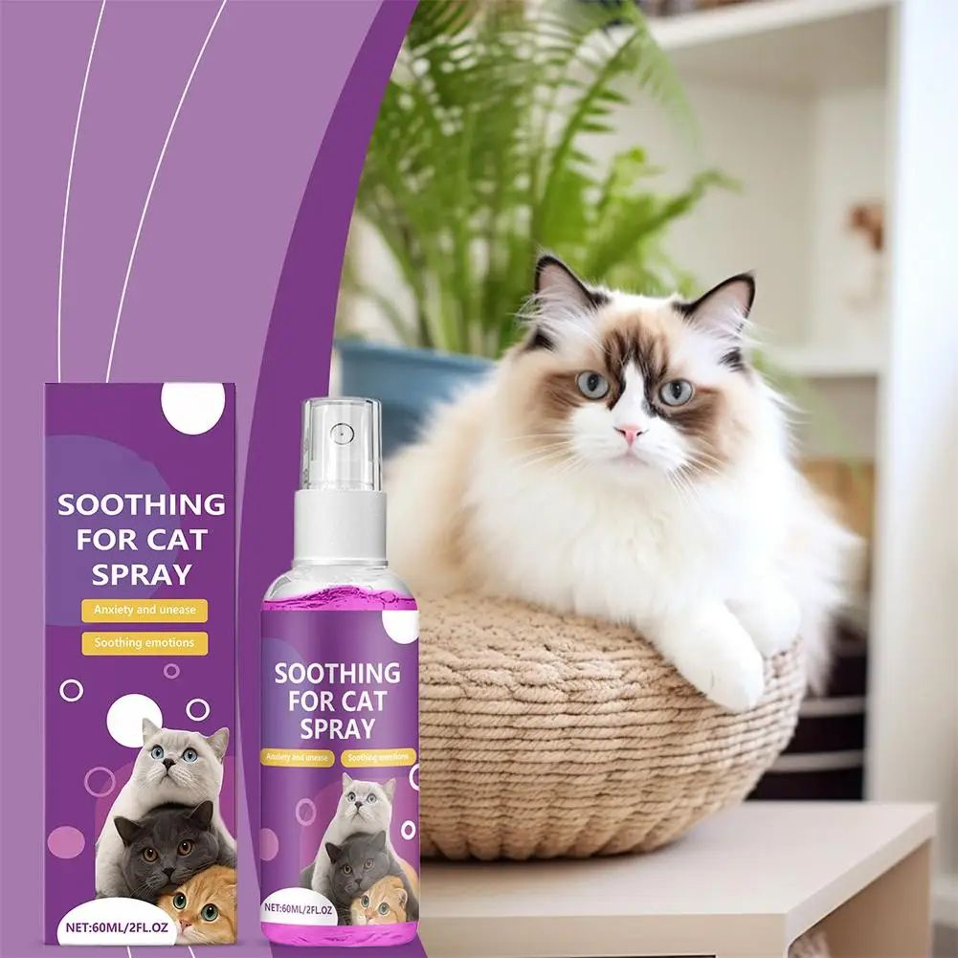 Cat Calming Pheromone Spray For Stress Relief And Emotional Comfort 4