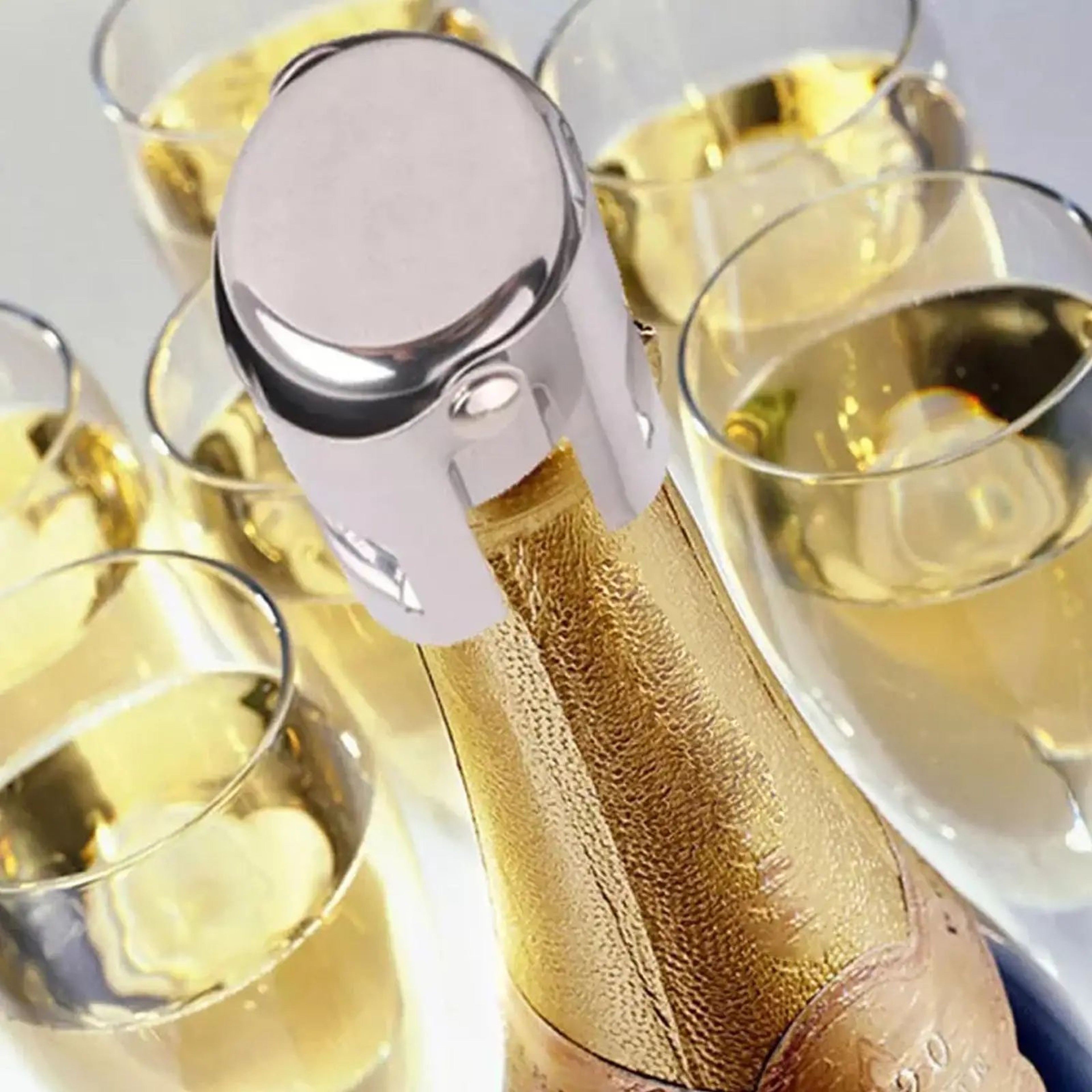 Stainless Steel Champagne Bottle Stopper Sparkling Wine Sealer 2