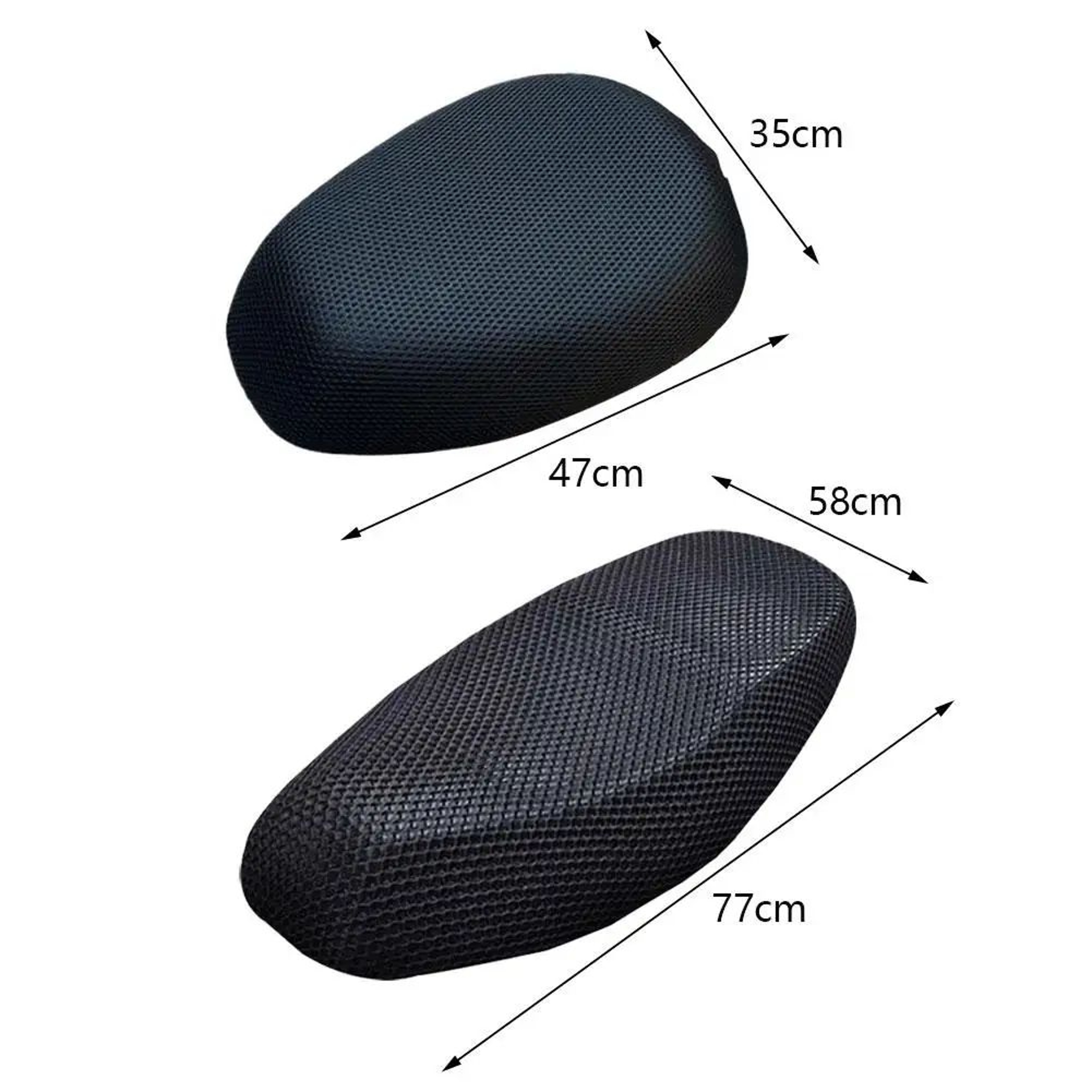 3D Mesh Motorcycle Seat Cover Breathable AntiSlip Heat Insulating Cushion 5