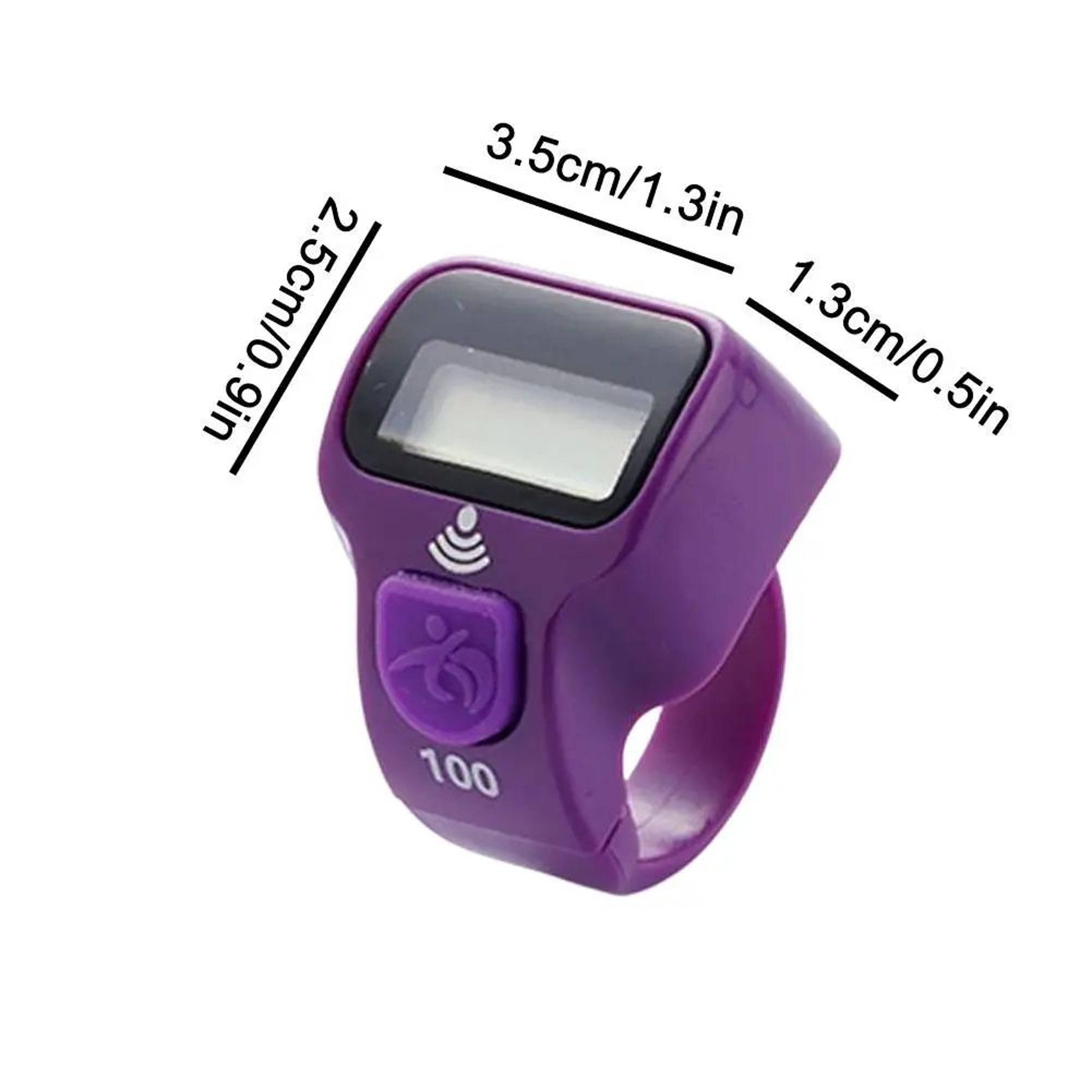Electronic Tasbih Counter Ring with LED Display and Reset Button – view 7
