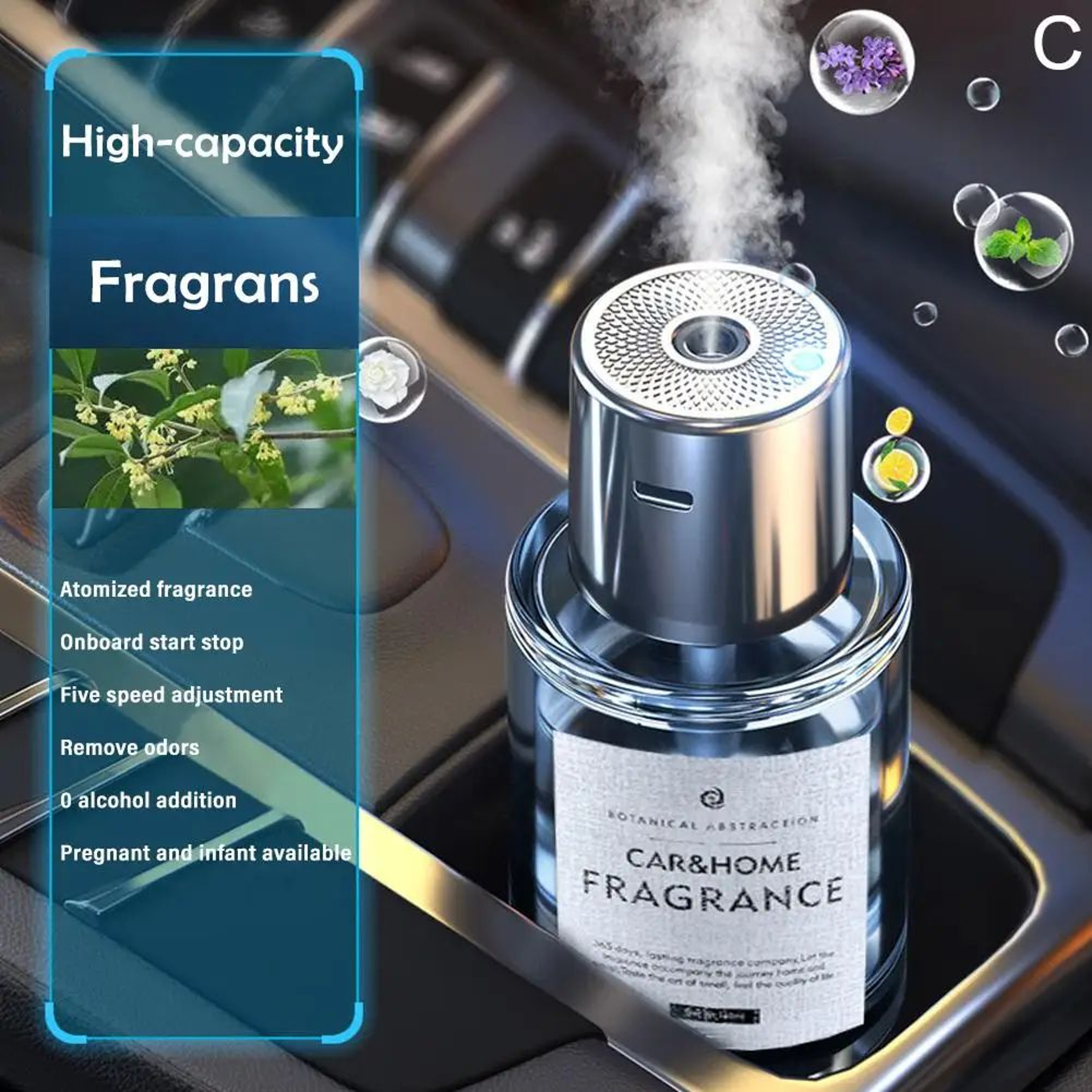 Smart Car Fragrance Spray Diffuser With 5 Adjustable Scent Modes 12