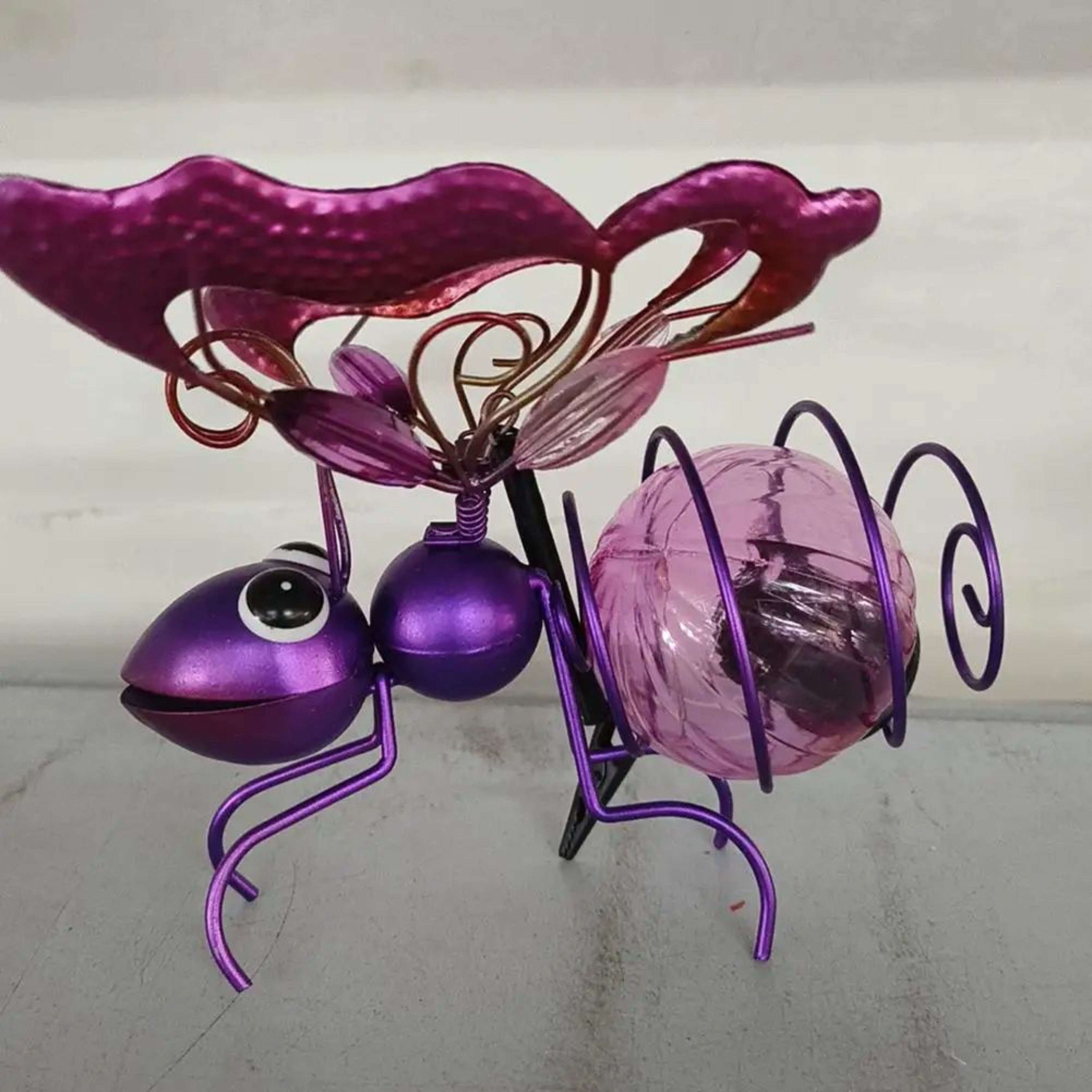 Solar Hanging Insect Fairy Light With Iron Garden Ornament 0