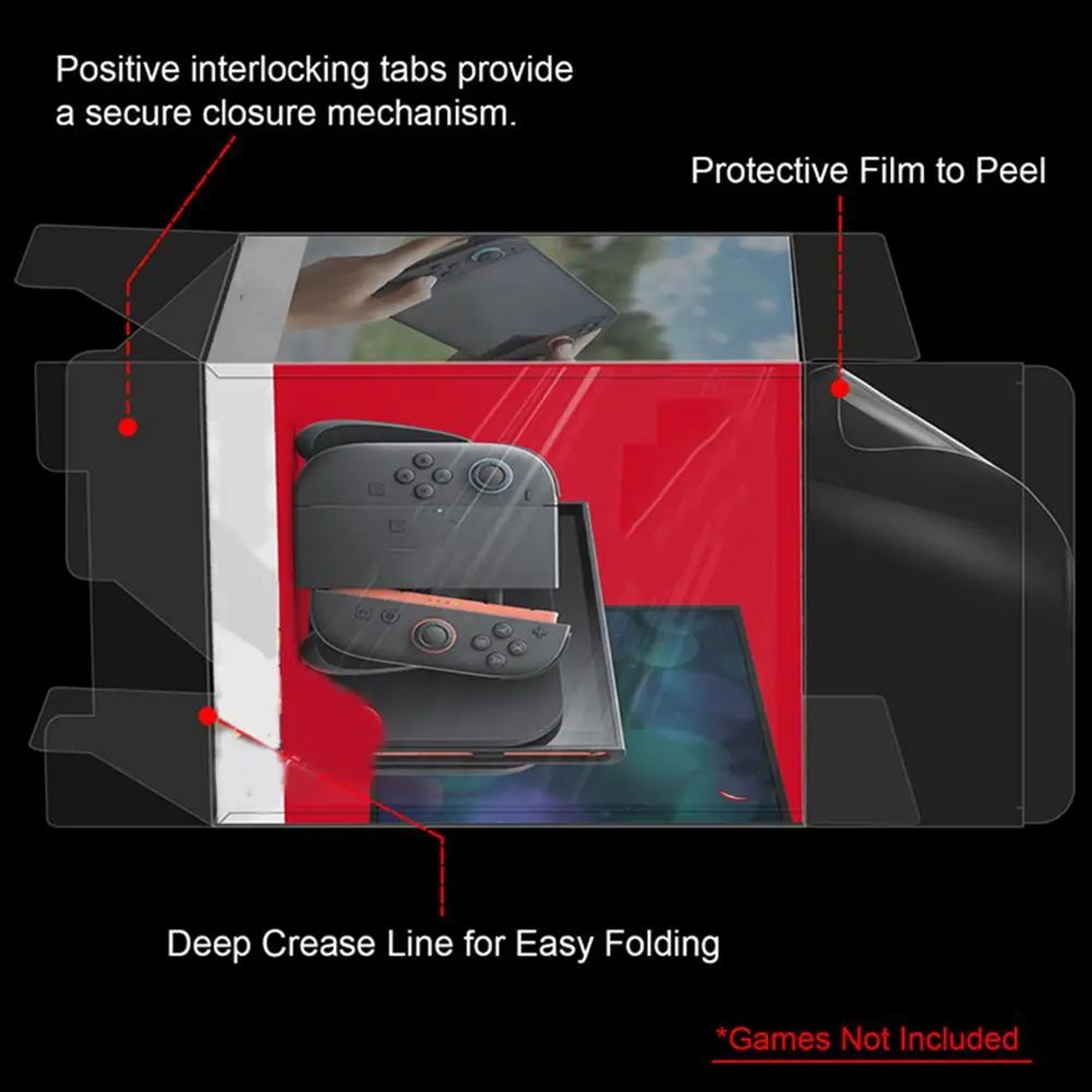 Nintendo Switch Game Box Protector Clear Display Case For Switch And Switch 2 Collectibles 0