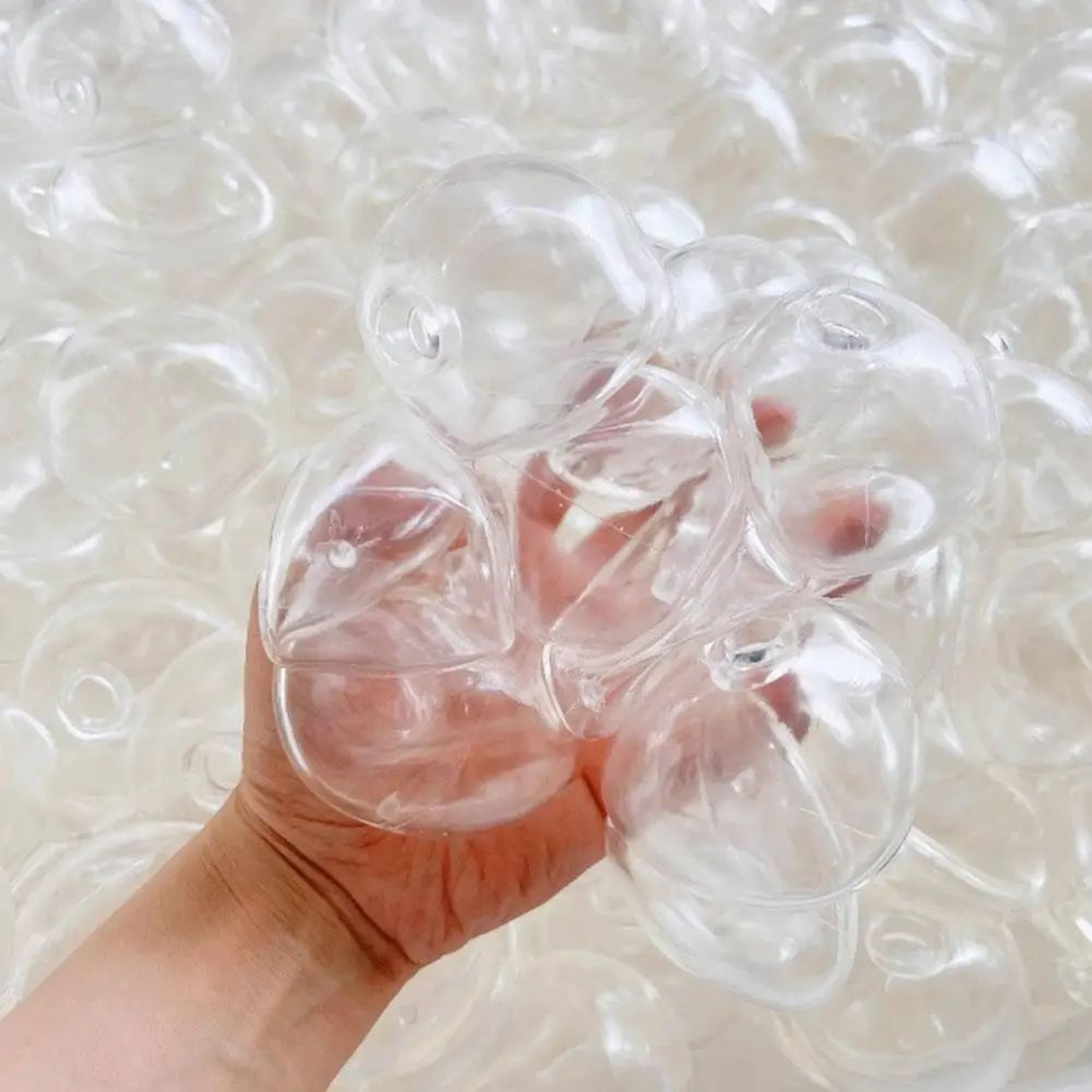 9cm Clear DIY Squishy Ball Skin  Transparent Elastic Stress Ball Shell 1PC 1