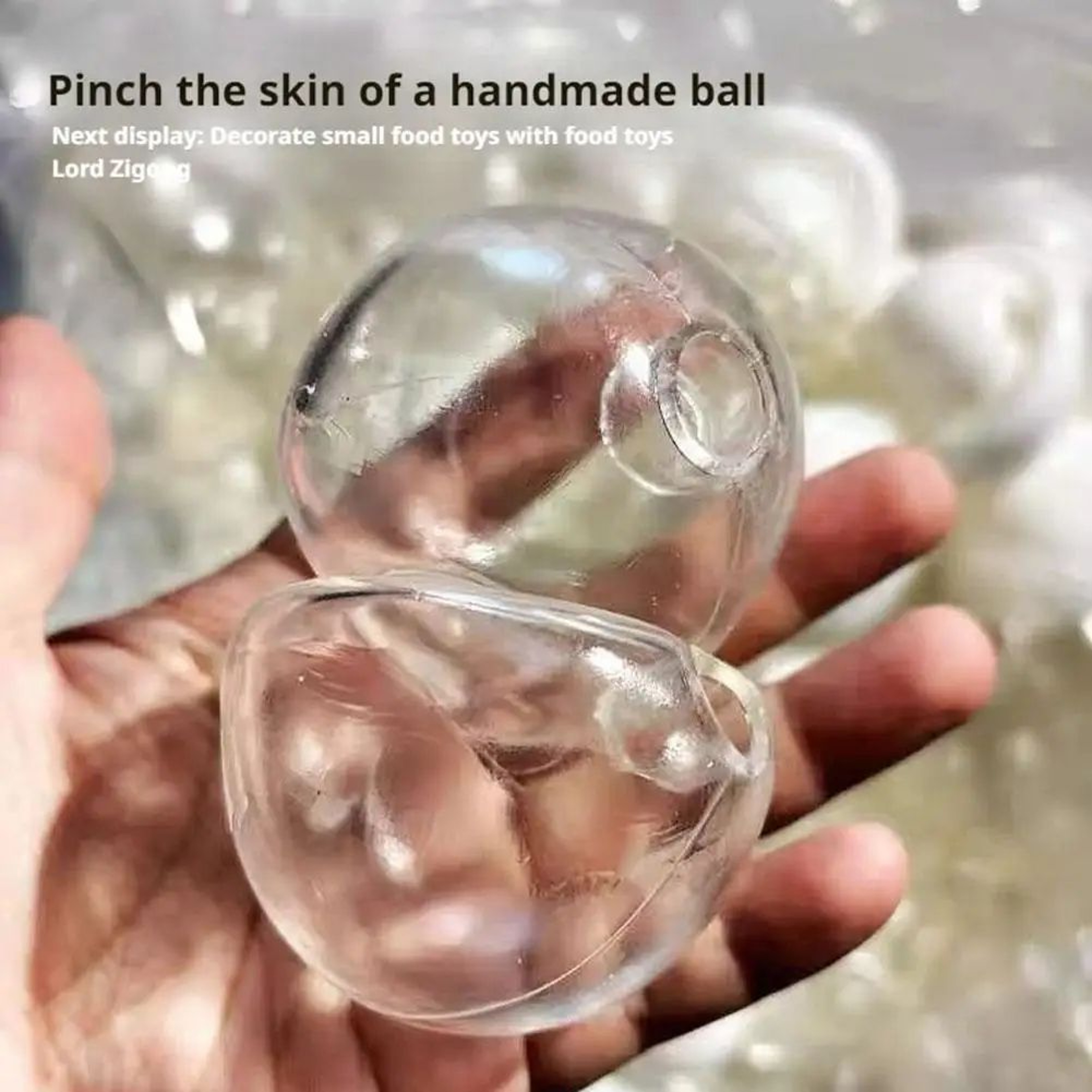 9cm Clear DIY Squishy Ball Skin  Transparent Elastic Stress Ball Shell 1PC 5