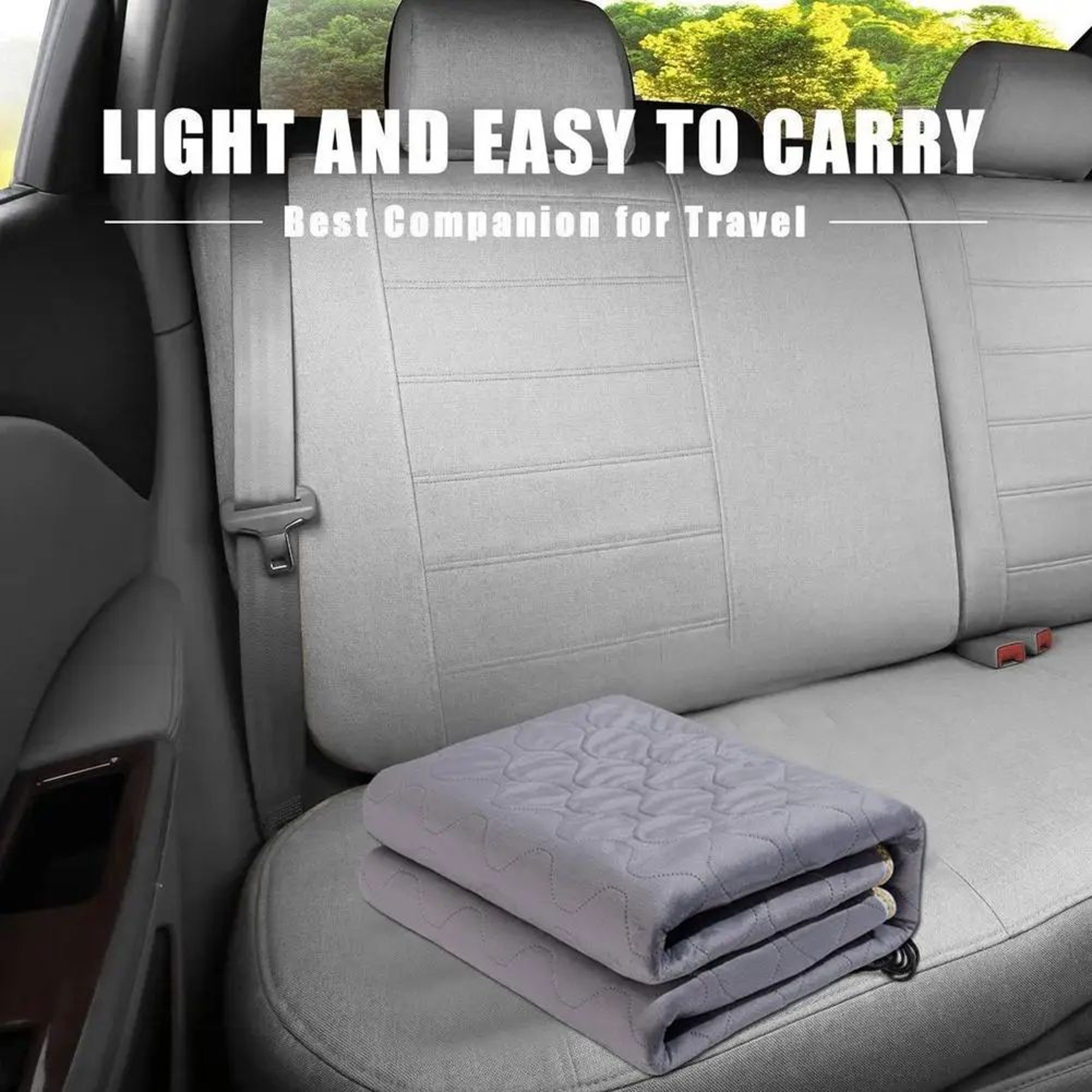 12V Heated Car Blanket With Controller And Timer  Portable Fleece Travel Throw 5