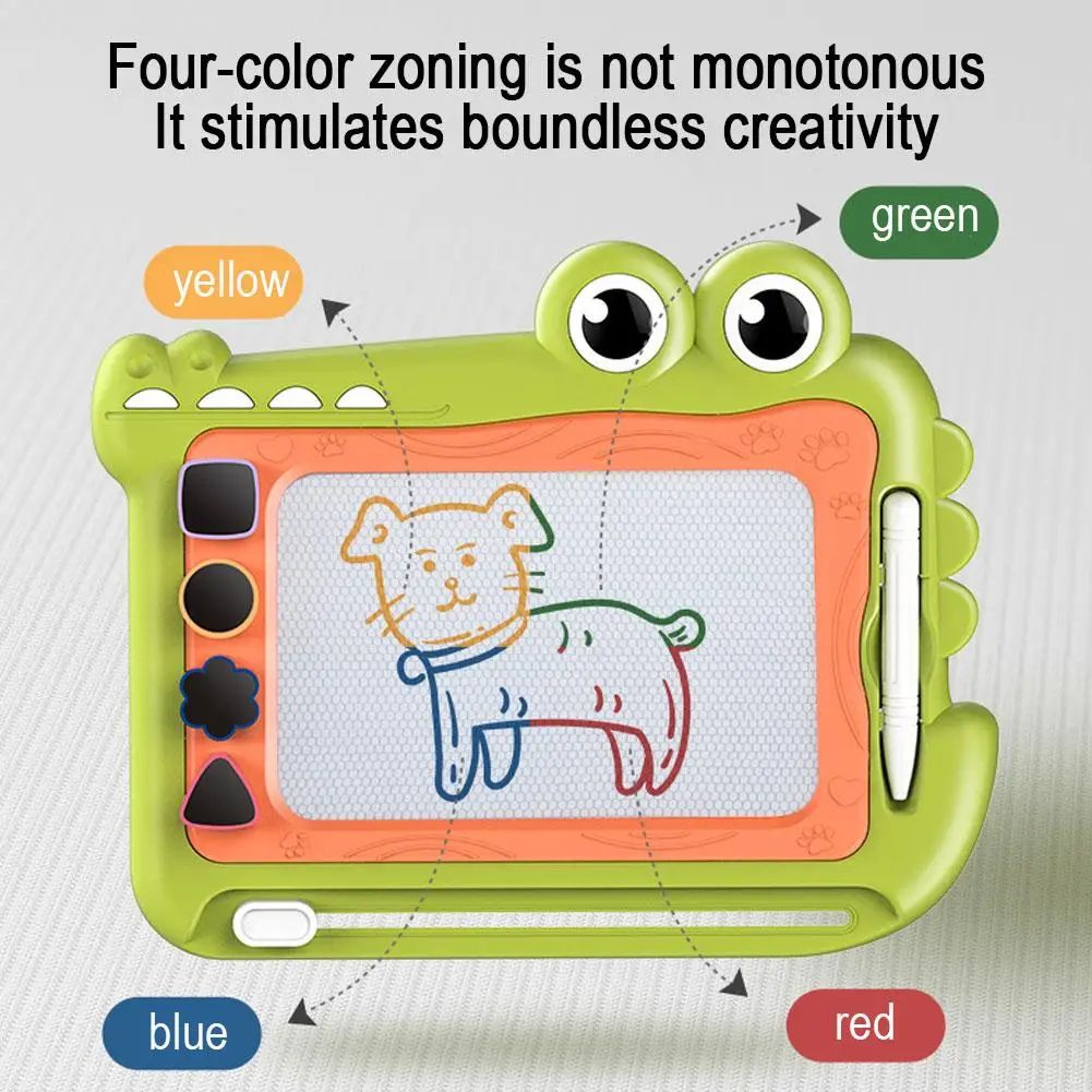 Cartoon Magnetic Drawing Board For Kids  Erasable Montessori Writing Toy 2