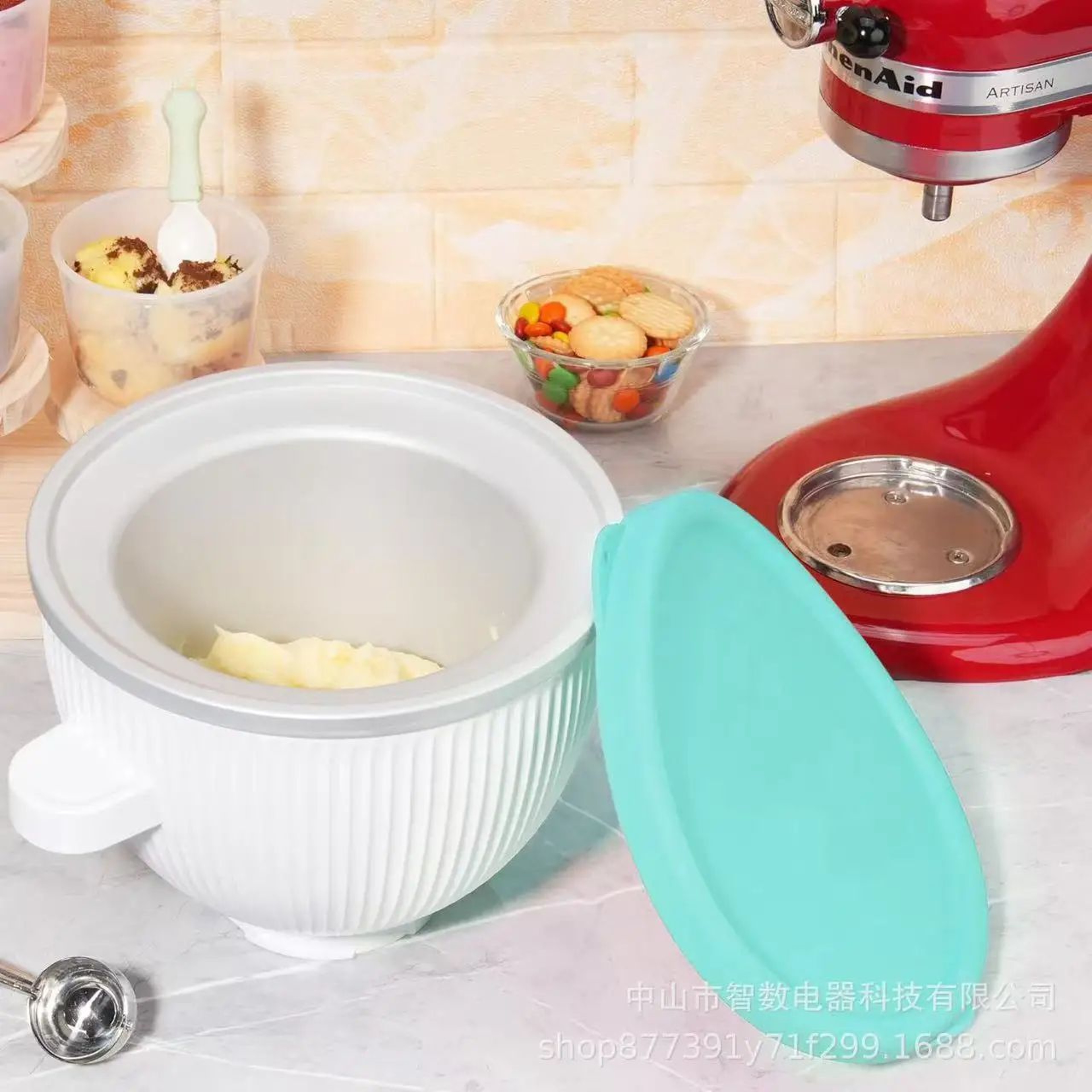Silicone Lid For KitchenAid 2Quart Ice Cream Bowl  Freezer Safe Bowl Cover 3