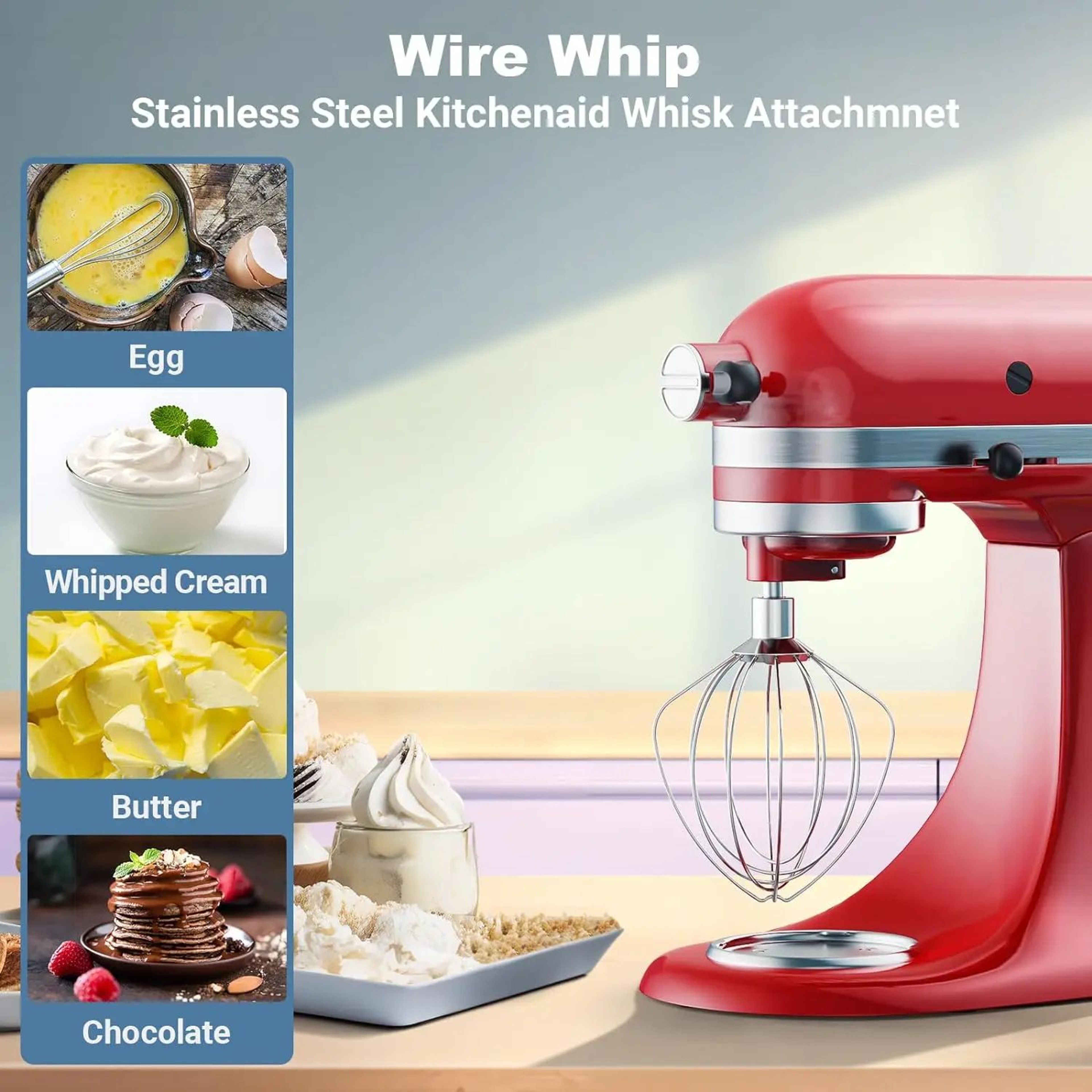 35 Quart 6Wire Whip Attachment For KitchenAid Mini Stand Mixer 5